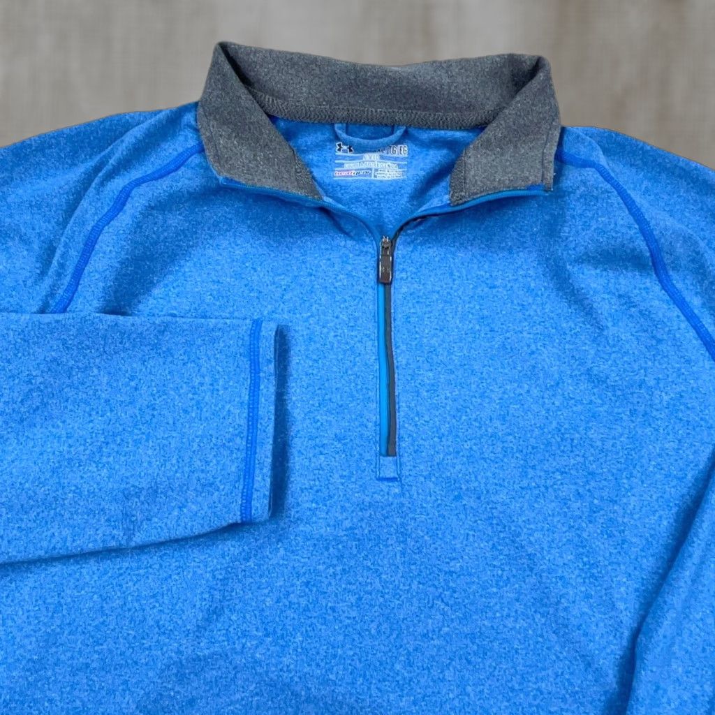 Under Armour Under Armour Shirt Men XL Blue Slim 1/4 Zip Pullover Running Performance Moisture Wicking All Seasons Size US XL / EU 56 / 4 - 1 Thumbnail