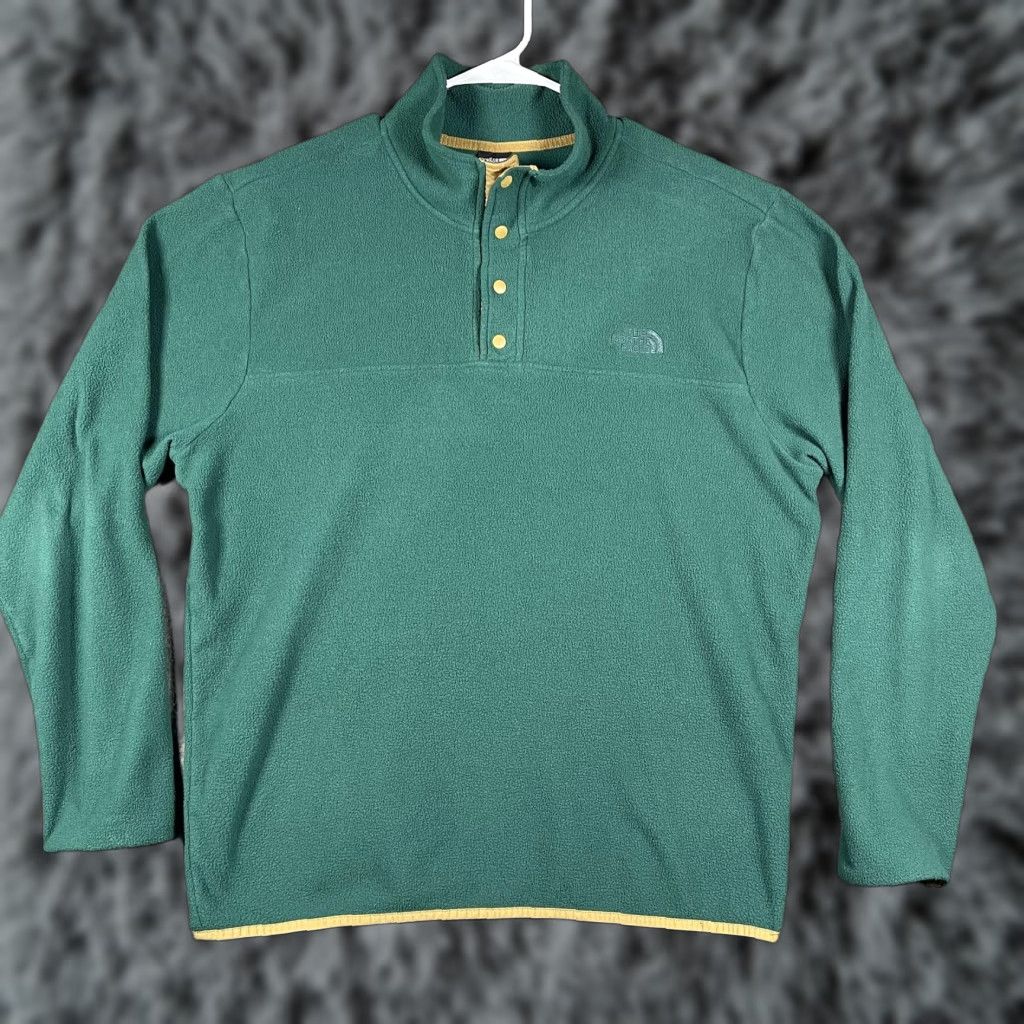 The North Face The North Face Jacket Mens XL Green Fleece Snap Neck Pullover Outdoor Hiking Size US XL / EU 56 / 4 - 1 Thumbnail