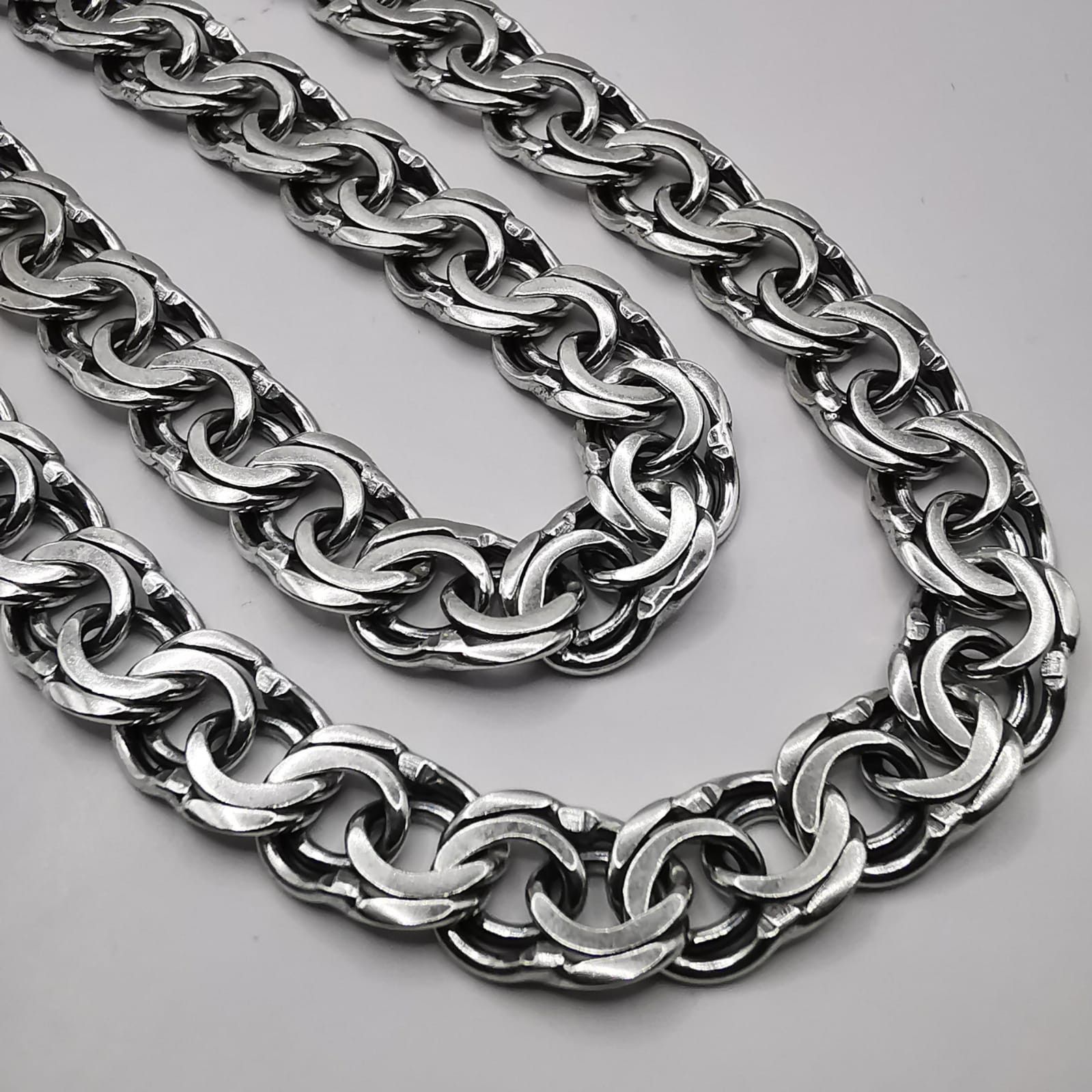 Sterling Silver Vintage Jewelry Chain, 925 Sterling Silver, Signed 50,22g Size ONE SIZE - 4 Thumbnail