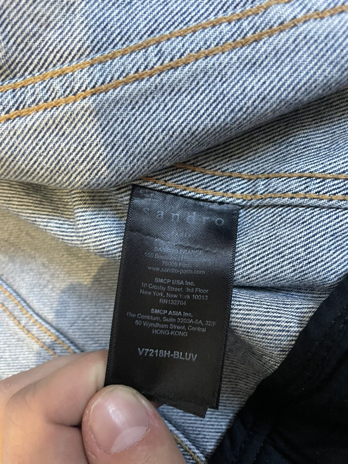 Designer × Japanese Brand × Sandro Sandro Patchwork Denim Blazer Jacket 2018 Size S / US 4 / IT 40 - 9 Thumbnail