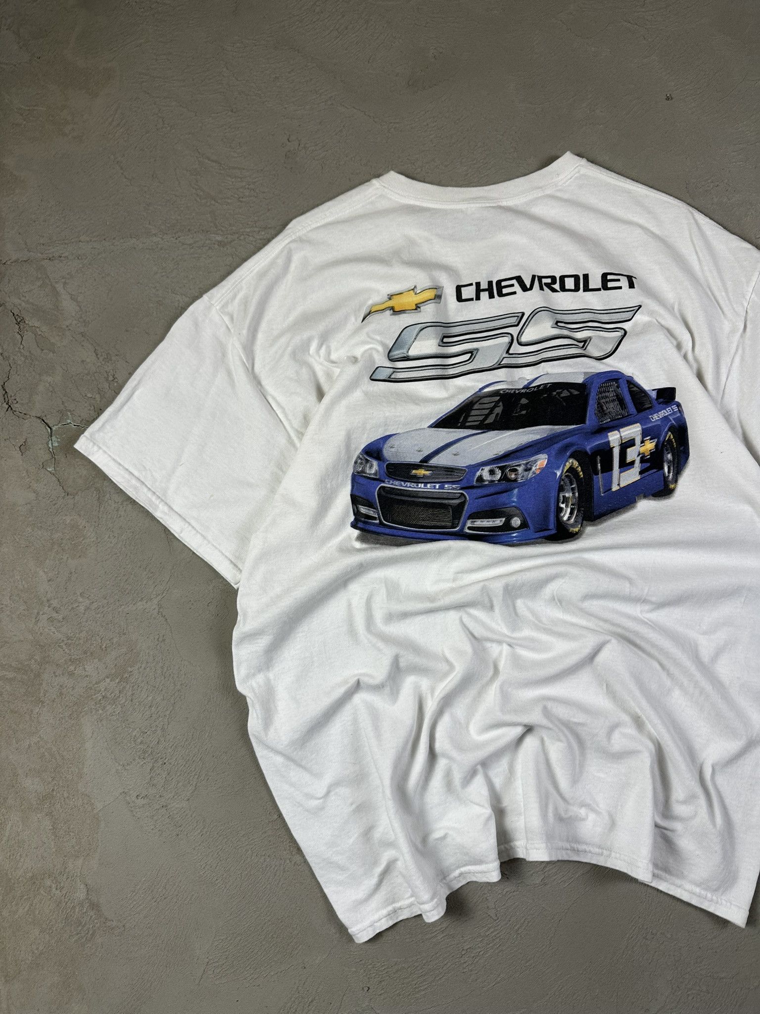 Vintage 00s Vintage Chevrolet 55 Racing T-shirt Hype Size US XL / EU 56 / 4 - 3 Thumbnail