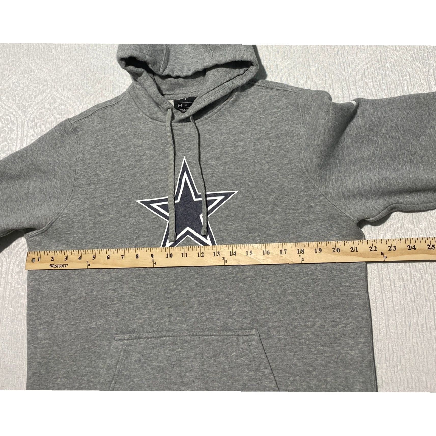 Nike VINTAGE Nike NFL Dallas Cowboys Star Logo Hoodie Sweatshirt Grey Men's Medium Size US M / EU 48-50 / 2 - 7 Thumbnail
