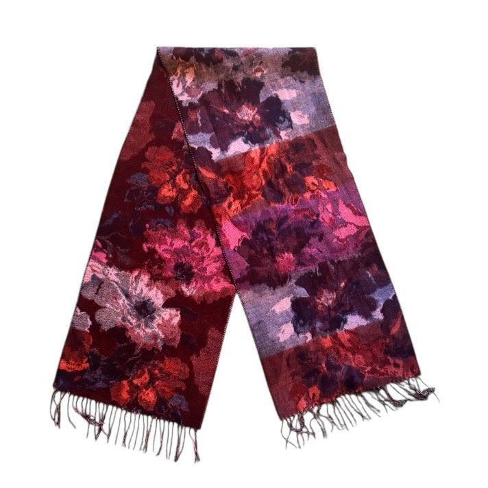 Lord & Taylor Lord & Taylor Floral Fringe Scarf – Made in Germany Size ONE SIZE - 1 Thumbnail