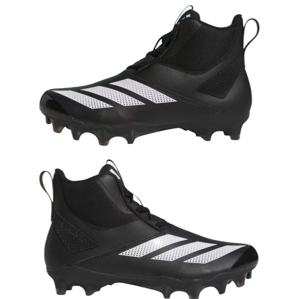 Adizero Chaos Football Linemen Cleats Core Black/White Shoes