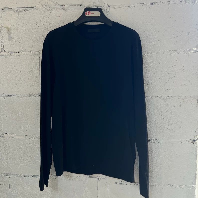 Prada Prada Black Long Sleeve T-Shirt M - dmc Size US M / EU 48-50 / 2 - 1 Thumbnail