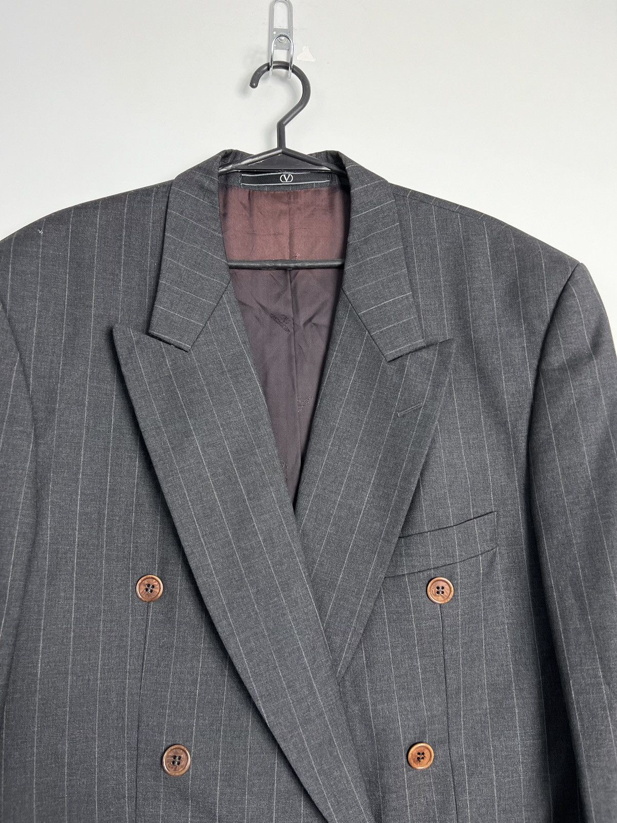 Valentino Dwurzędowa Marynarka Valentino Uomo Pure New Wool Vintage Size L / US 10 / IT 46 - 3 Thumbnail
