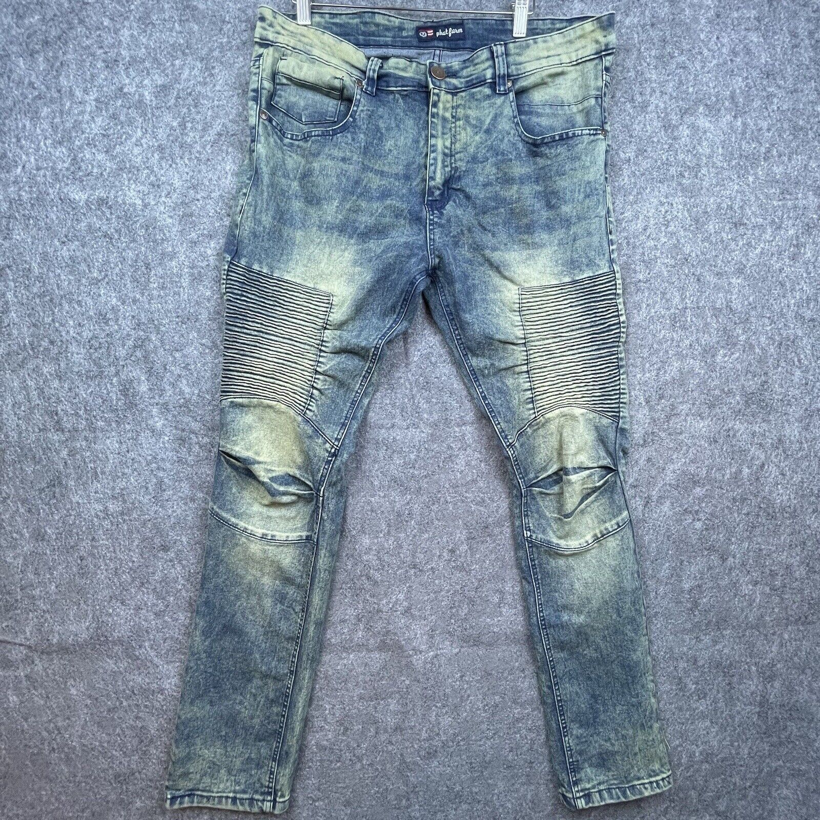 Phat Farm Phat Farm Jeans Mens 36 x 32 Stretch Skinny Fit Y2K Hip Hop Size US 36 / EU 52 - 1 Thumbnail