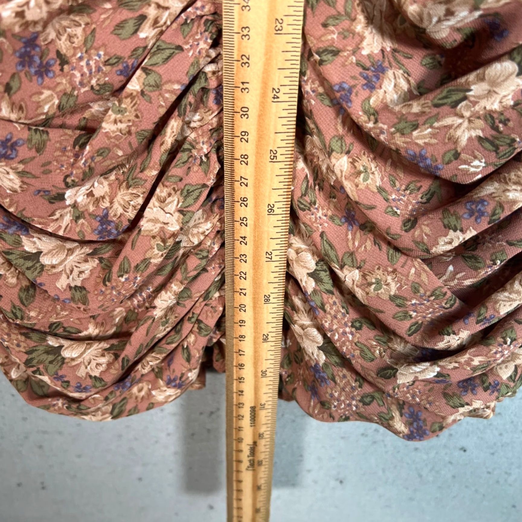 ASTR The Label VINTAGE ASTR The Label Womens XS Floral Ruched Puff Sleeve Dress Polyester Size XS / US 0-2 / IT 36-38 - 6 Thumbnail