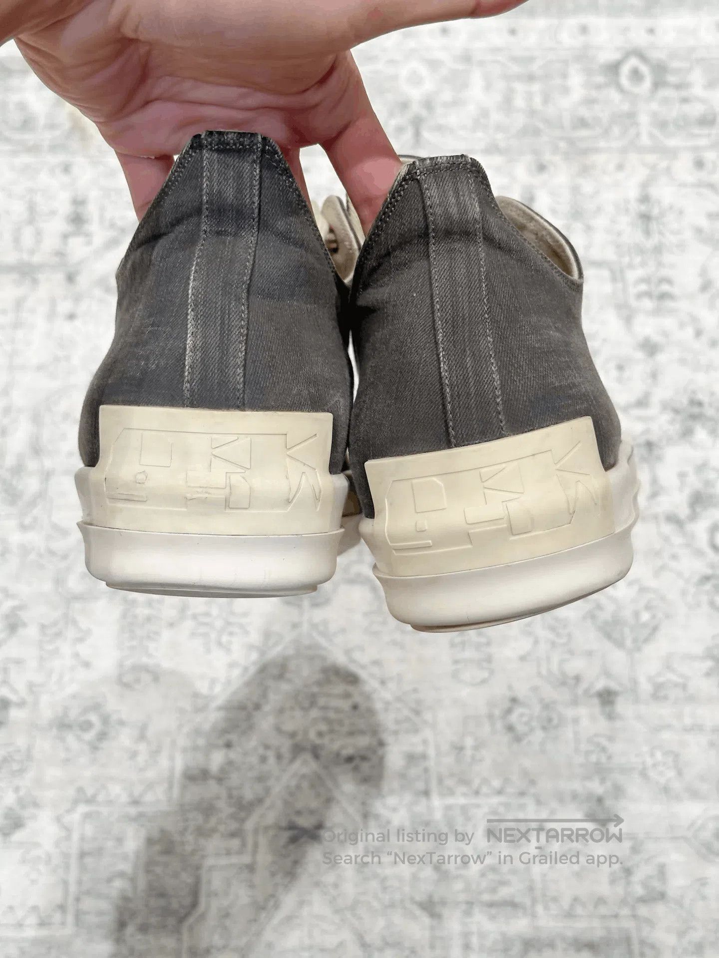 Rick Owens Rick Owens x Converse Gray Canvas Low Top. Size US 11 / EU 44 - 6 Thumbnail