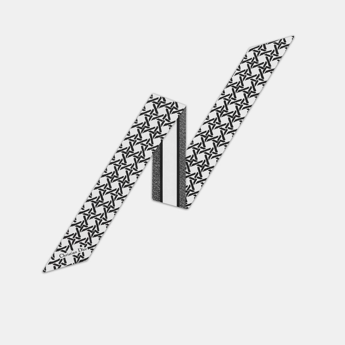 Dior o1bcso1str0226 Size:OS/Cannage Mitzah Scarf in White/Black Size ONE SIZE - 1 Thumbnail
