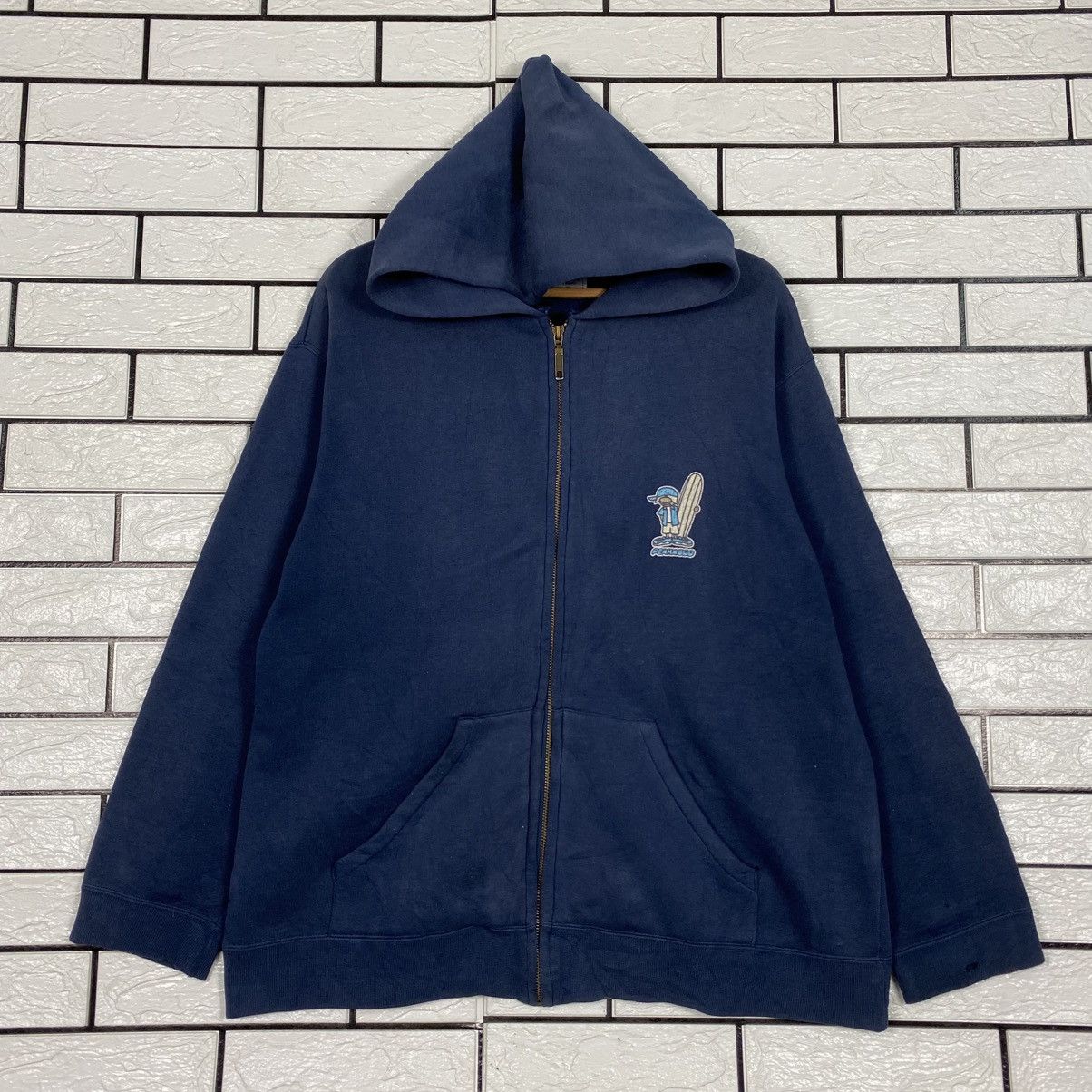 Japanese Brand 📌Vintage Zipper Sweater Peakaboo Surf Skatebord Big Logo Size US M / EU 48-50 / 2 - 3 Thumbnail