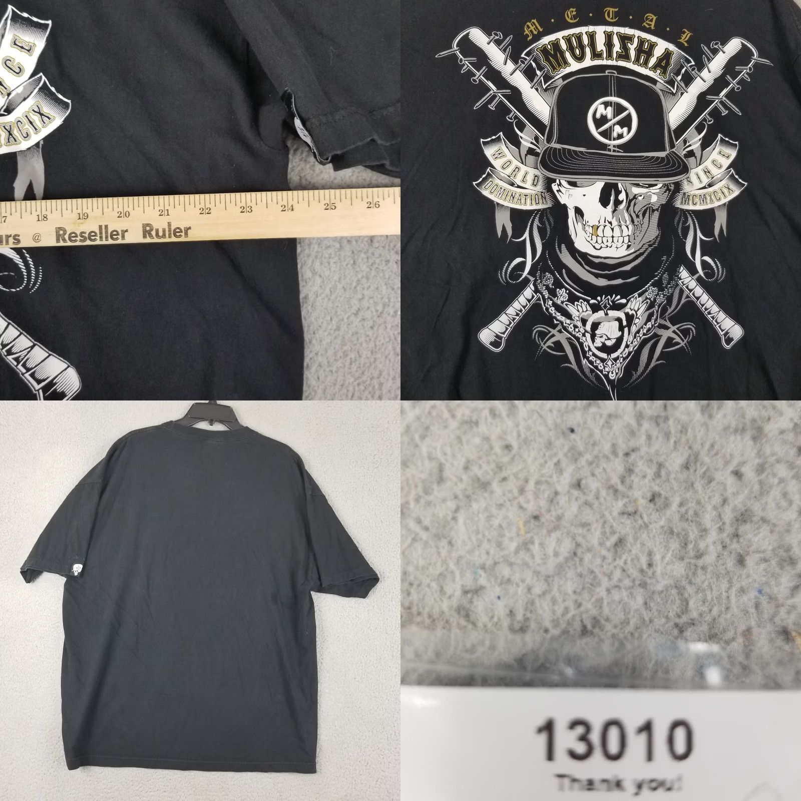 Metal Mulisha VINTAGE Metal Mulisha Shirt Men XL Black World Domination Skull 24X30 Size US XL / EU 56 / 4 - 8 Thumbnail