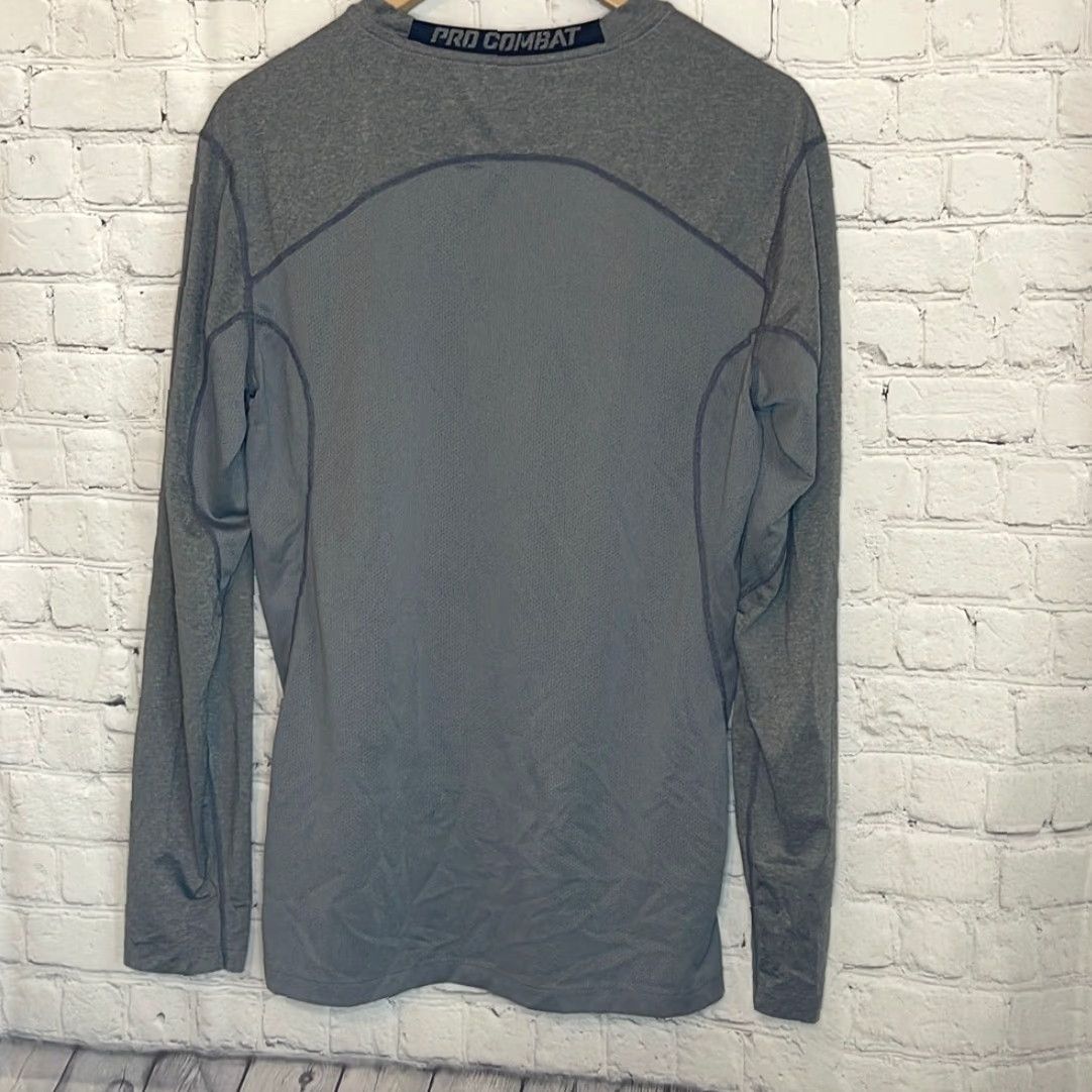 Nike Nike Pro Combat Shirt Gra Long Sleeve Dri Fit Men’s M Gray Size US M / EU 48-50 / 2 - 4 Thumbnail
