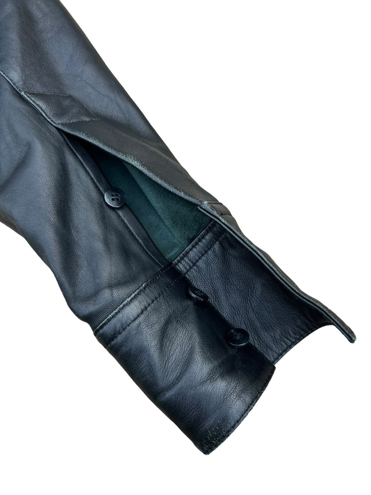 Vintage Vintage Yoshiyuki Konishi Black Sheepskin Leather Shirt Size US M / EU 48-50 / 2 - 20 Thumbnail
