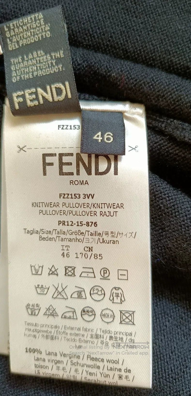 Fendi Fendi Little monster black wool knit sweater Size US S / EU 44-46 / 1 - 8 Thumbnail