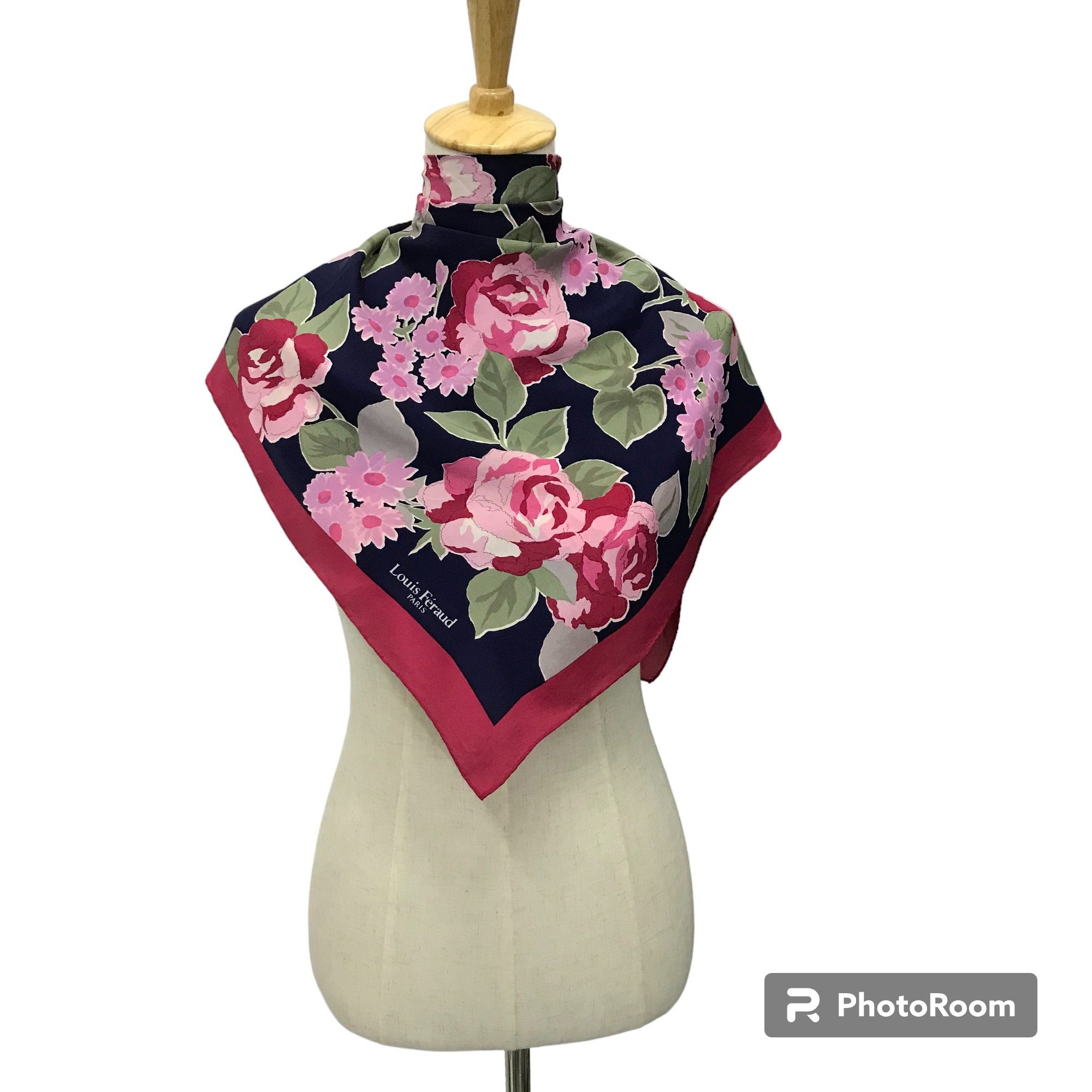 Louis Feraud Vintage Louis Feraud Floral Silk Scarf M17 Size ONE SIZE - 1 Thumbnail