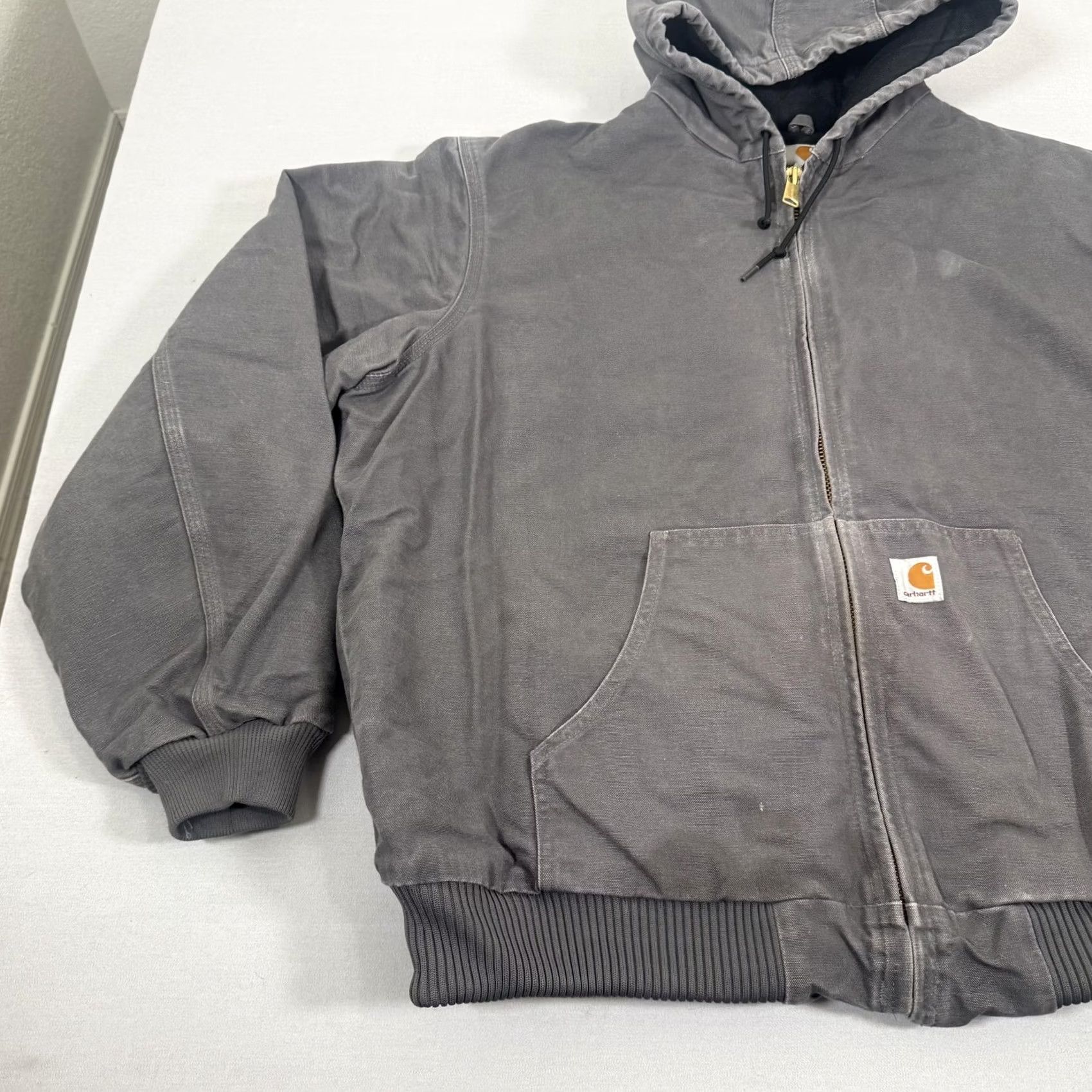 Carhartt Vintage Carhartt Mens Jacket - Gray Canvas Hoodie Size US XXL / EU 58 / 5 - 5 Thumbnail