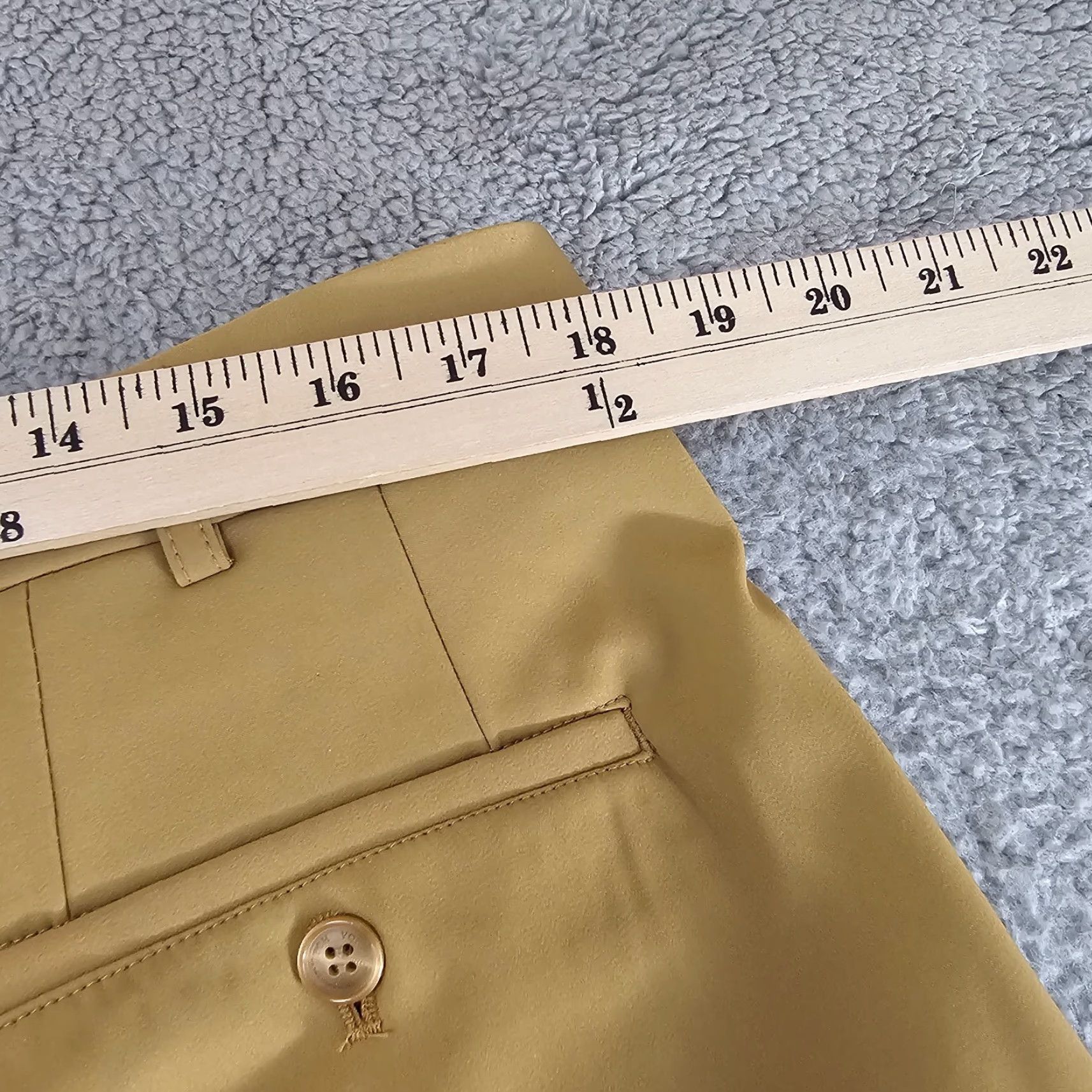 Von Dutch VINTAGE Von Dutch Pants Mens 36x24 Khaki Stretch Straight Pleated Chino Trousers Size US 36 / EU 52 - 7 Thumbnail
