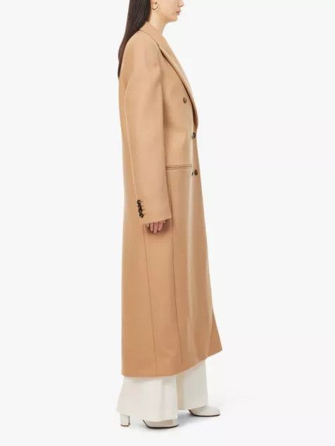 Stella McCartney o1s22i1n1024 Long Double-Breasted Coat in Beige Size S / US 4 / IT 40 - 3 Thumbnail