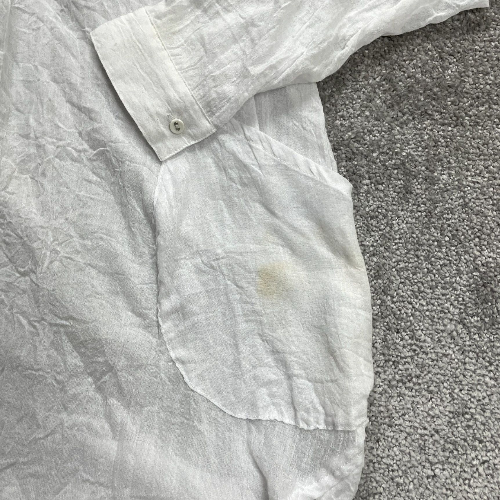 Melissa Melissa McCarthy Blouse Womens Medium White Tunic Collared Pockets Button Front Size M / US 6-8 / IT 42-44 - 3 Thumbnail