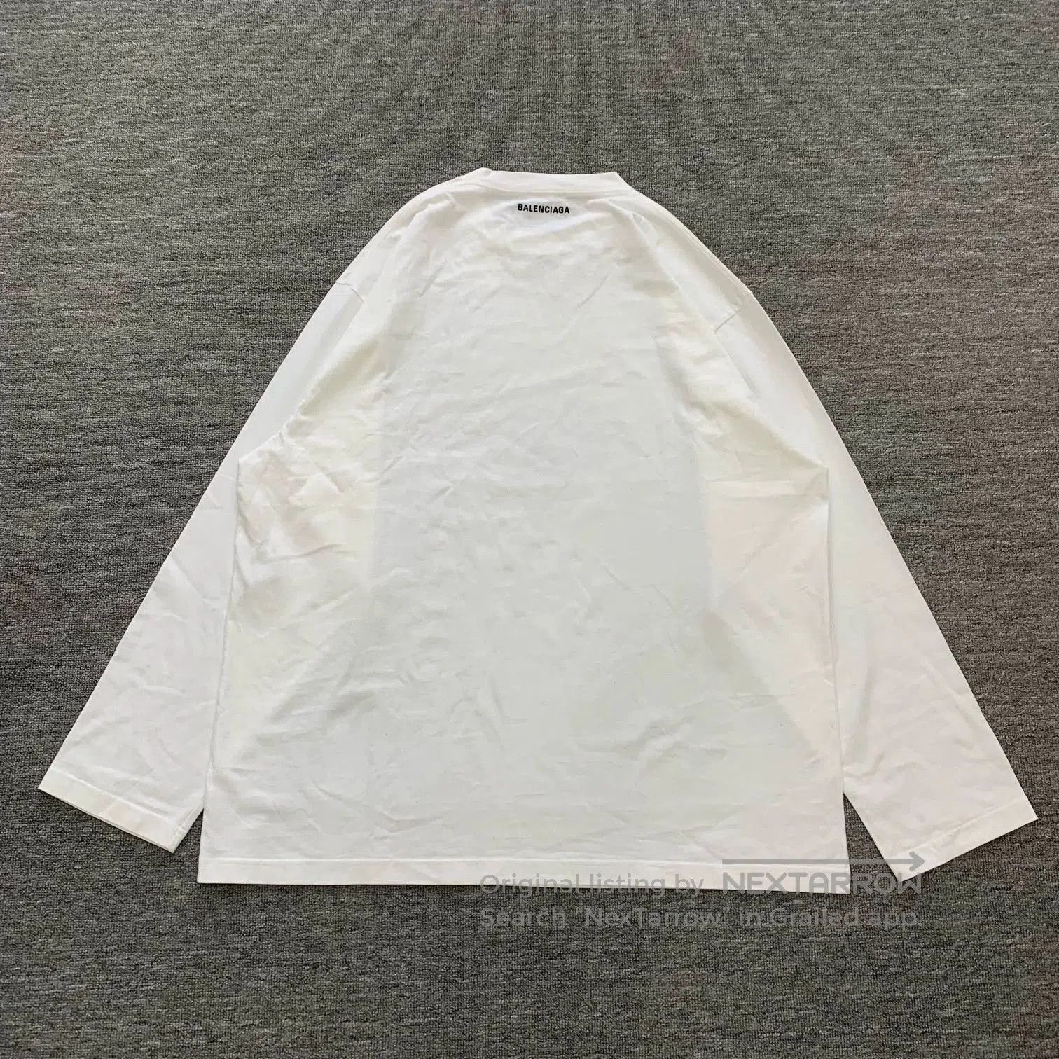 Balenciaga Balenciaga White Globe Long Sleeve Top. Size US L / EU 52-54 / 3 - 2 Thumbnail