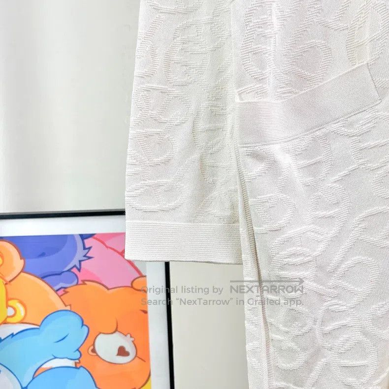 Hermes Hermes Beige Pig Nose Full-printed Medium-length Knit Top Size XS / US 0-2 / IT 36-38 - 4 Thumbnail