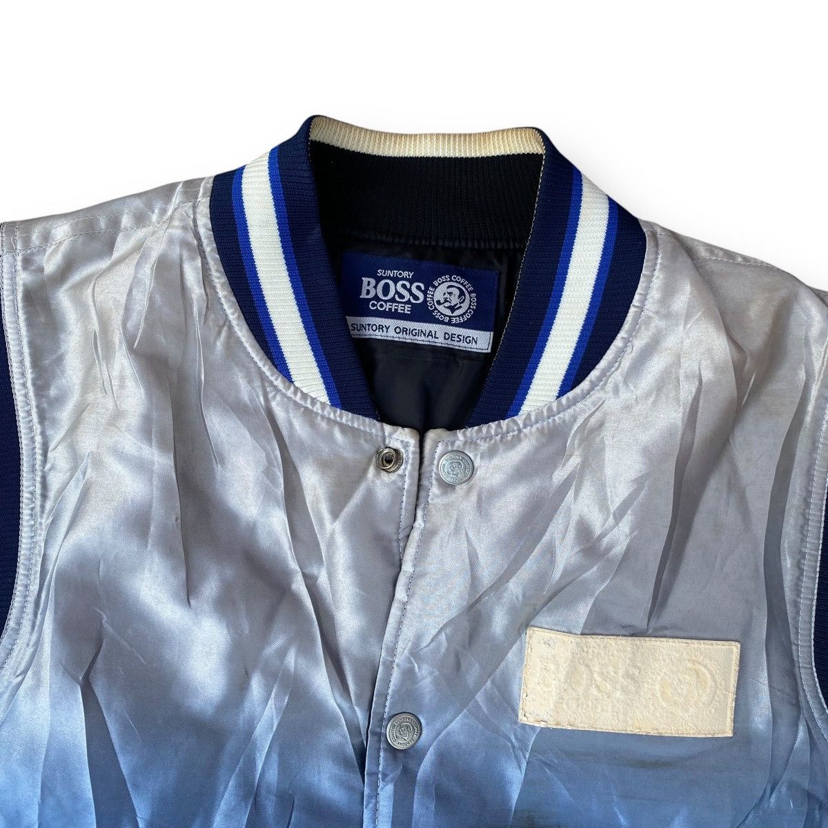 Japanese Brand × Vintage Vintage 90s Suntory Coffee Boss Varsity Bomber Jacket. #D10 Size US L / EU 52-54 / 3 - 3 Thumbnail