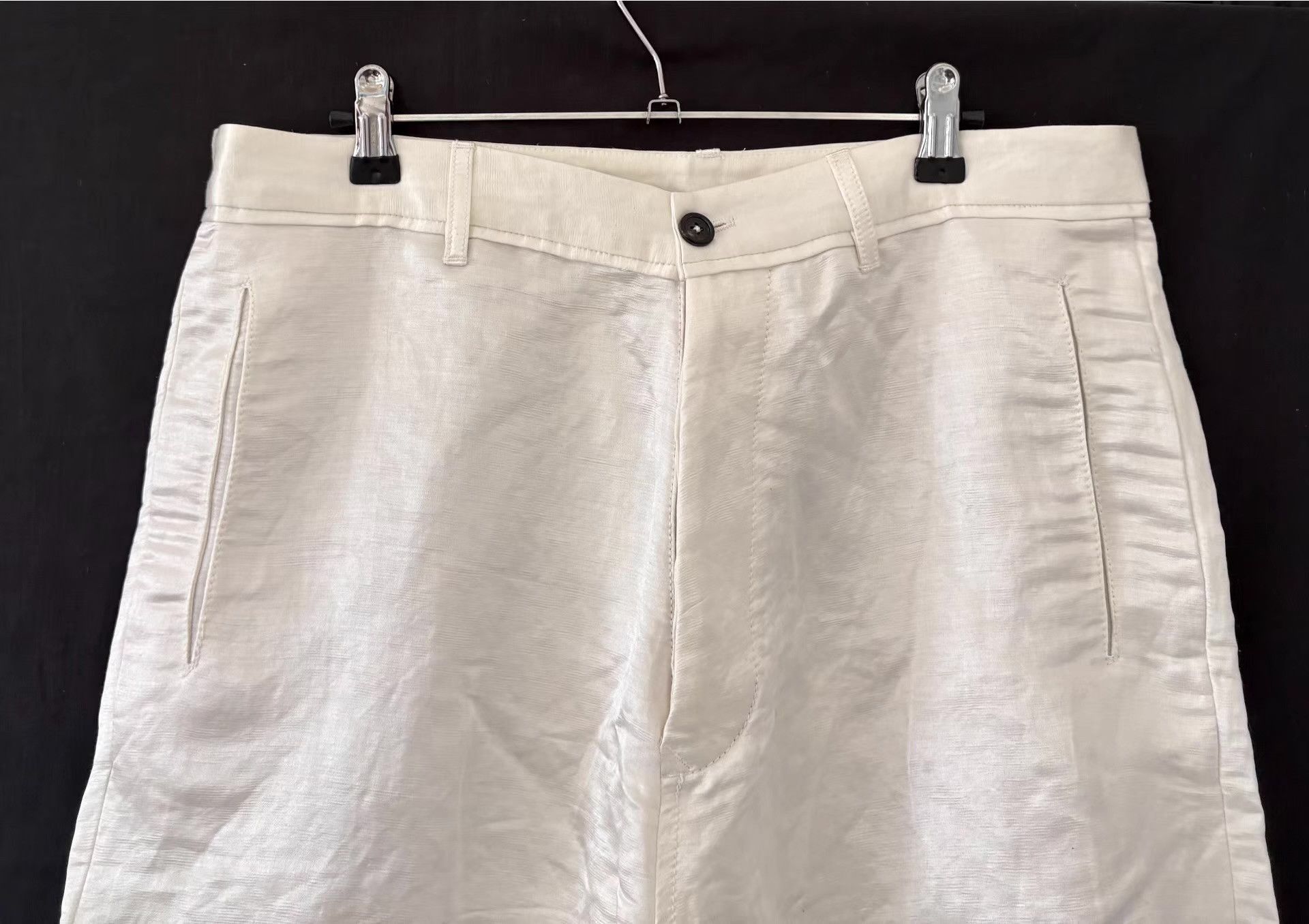 Ann Demeulemeester White Lace-Trimmed Casual Shorts Size US 34 / EU 50 - 6 Thumbnail