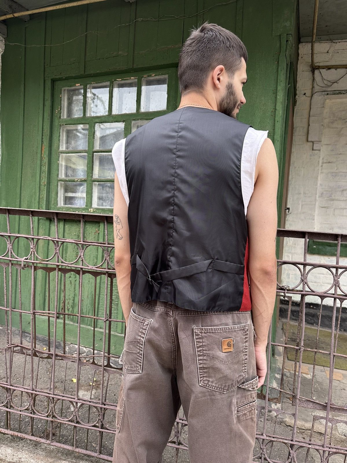 Vintage Vintage 90s Wahmaker Western Wool/Silk Vest Size US M / EU 48-50 / 2 - 2 Thumbnail
