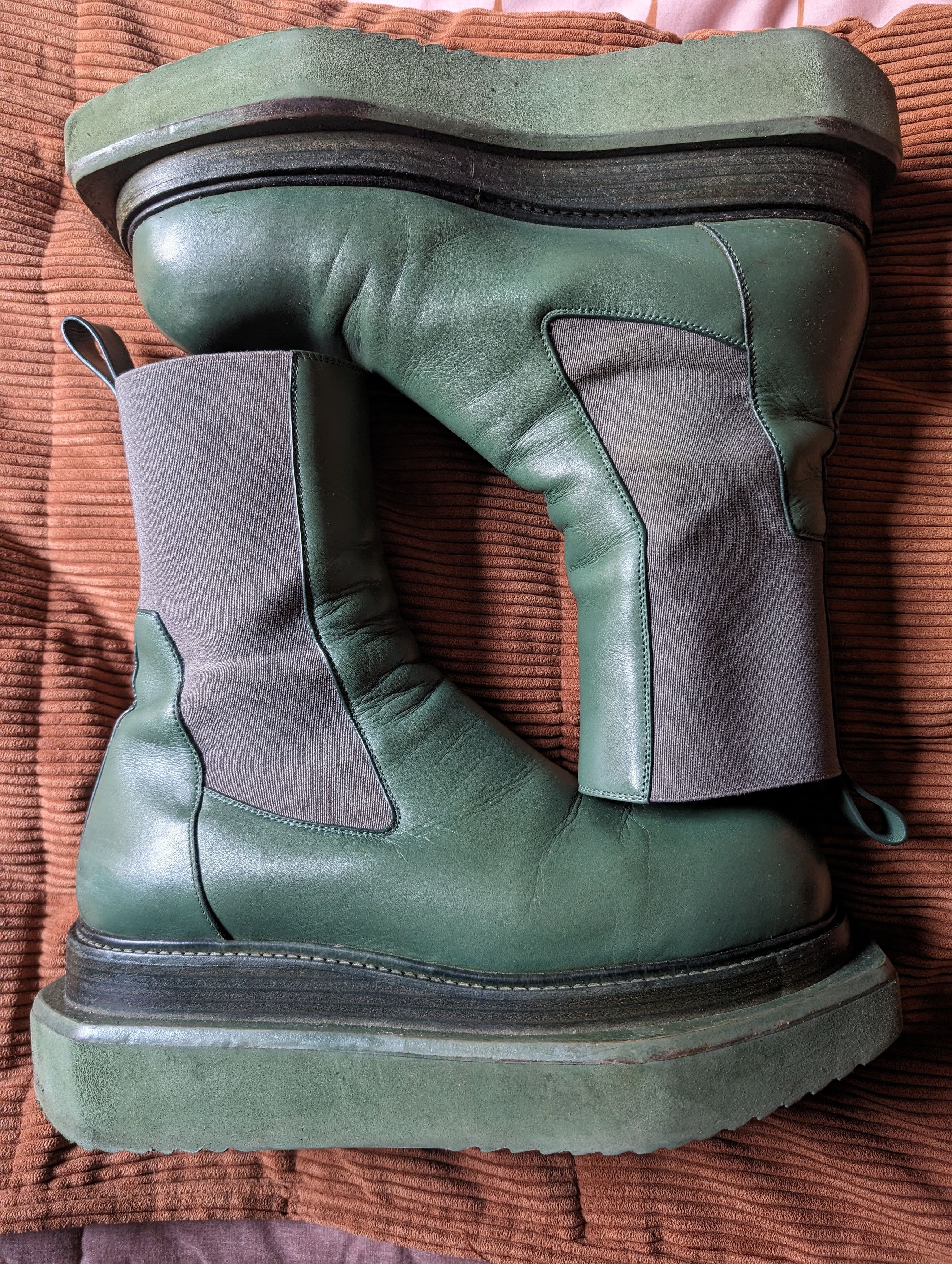 image of Rick Owens Ss22 Beatle Turbo Cyclops Teal Shoes, Men's (Size 12)