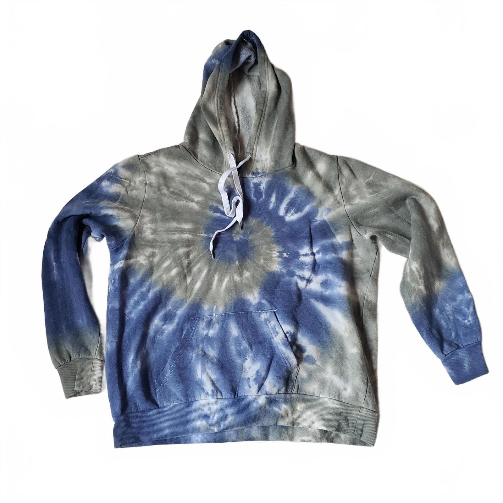 rue21 Cute Rue 21 Trendy Tie-Dye Hoodie - Blue & Green Swirl Size XL / US 12-14 / IT 48-50 - 4 Thumbnail