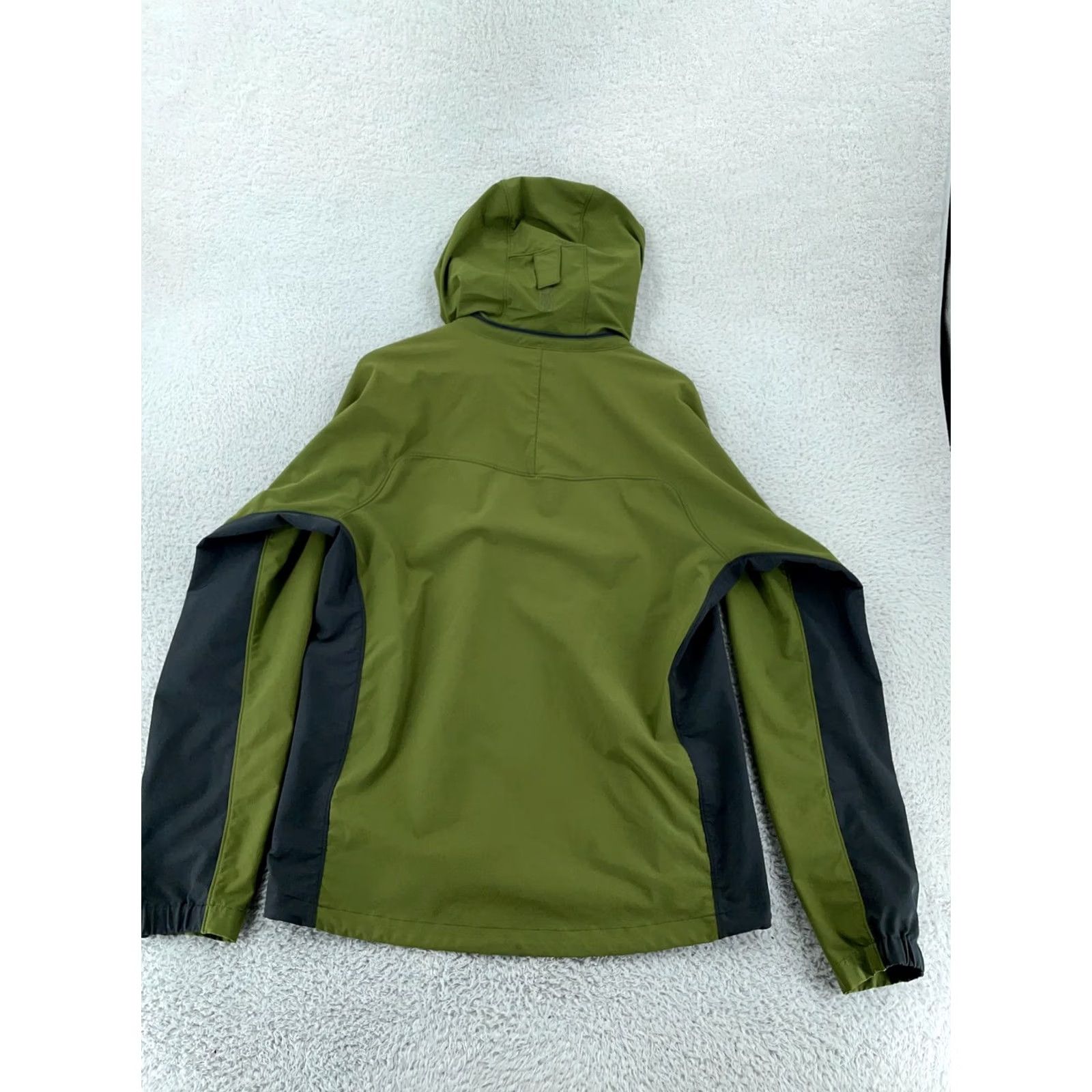 Vintage REI Windbreaker Jacket Mens Large Green Black Full Zip Hooded Softshell Hiking Outdoor Activewear Casual- Mens L Green Jacket Size US L / EU 52-54 / 3 - 3 Thumbnail