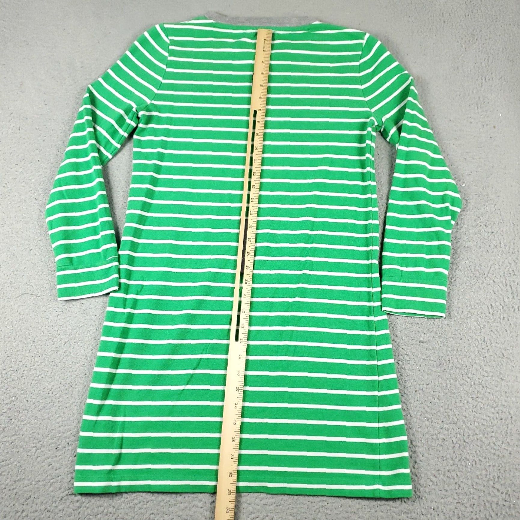 Tommy Hilfiger Tommy Hilfiger Shirt Dress Womens Small Green Striped Long Sleeve Pullover Size S / US 4 / IT 40 - 6 Thumbnail