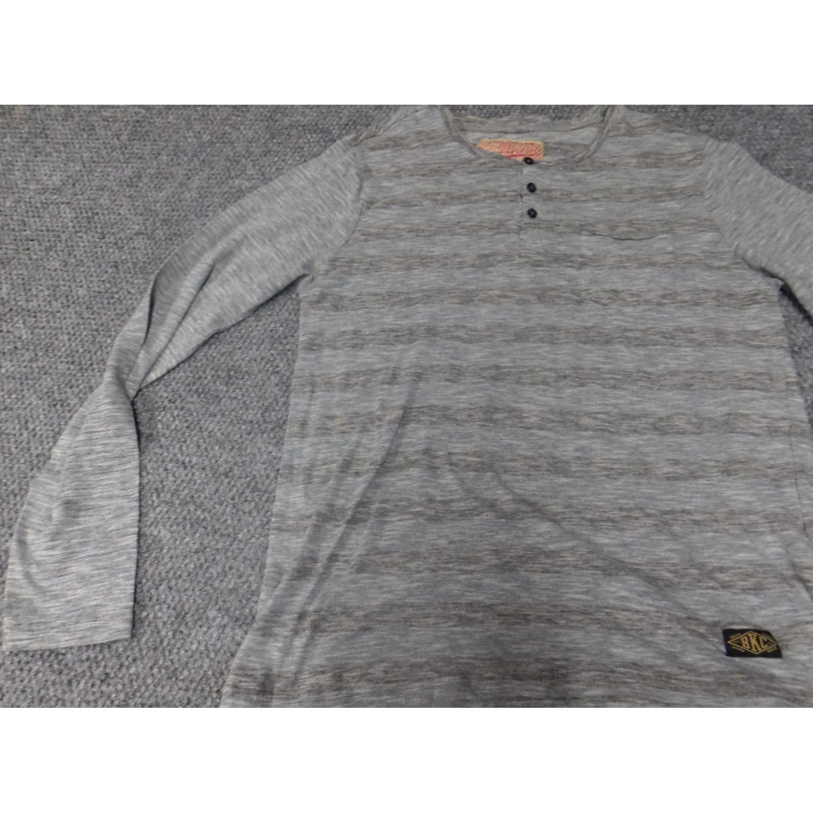 CLOT Brooklyn Cloth Mens Shirt XL Blue Long Sleeve Striped Logo Crew Neck Knit Cotton Spandex T-Shirt Regular Vintage: No, Band Theme Size US XL / EU 56 / 4 - 4 Thumbnail