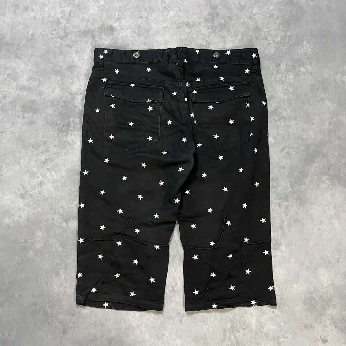 PPFM 2000s PPFM Star Embordired Y2K Streetwear Short Pants Size US 34 / EU 50 - 6 Thumbnail