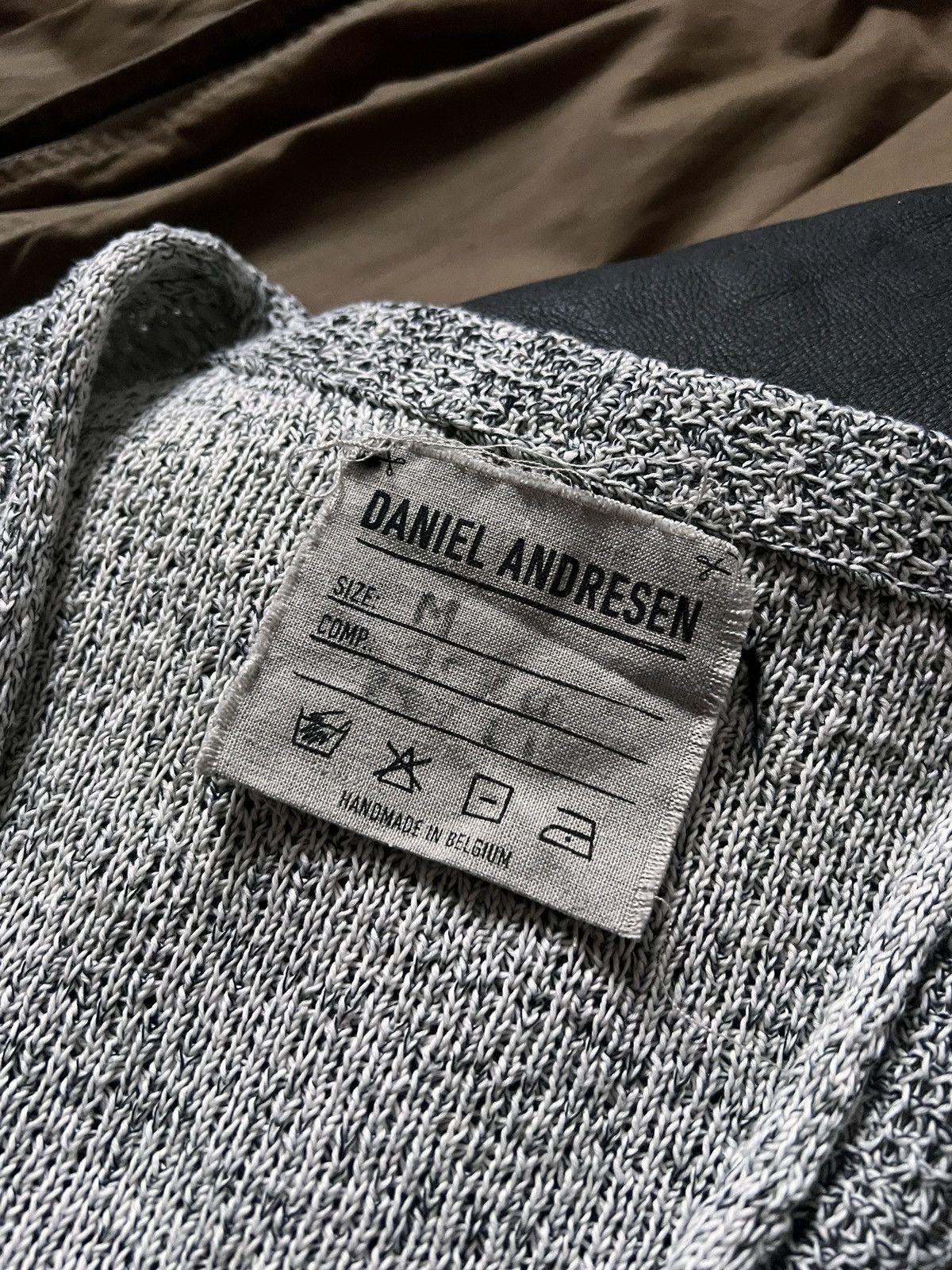 Daniel Andresen Daniel Andresen Grey Knitted Linen Cardigan With Pockets Size US M / EU 48-50 / 2 - 14 Thumbnail