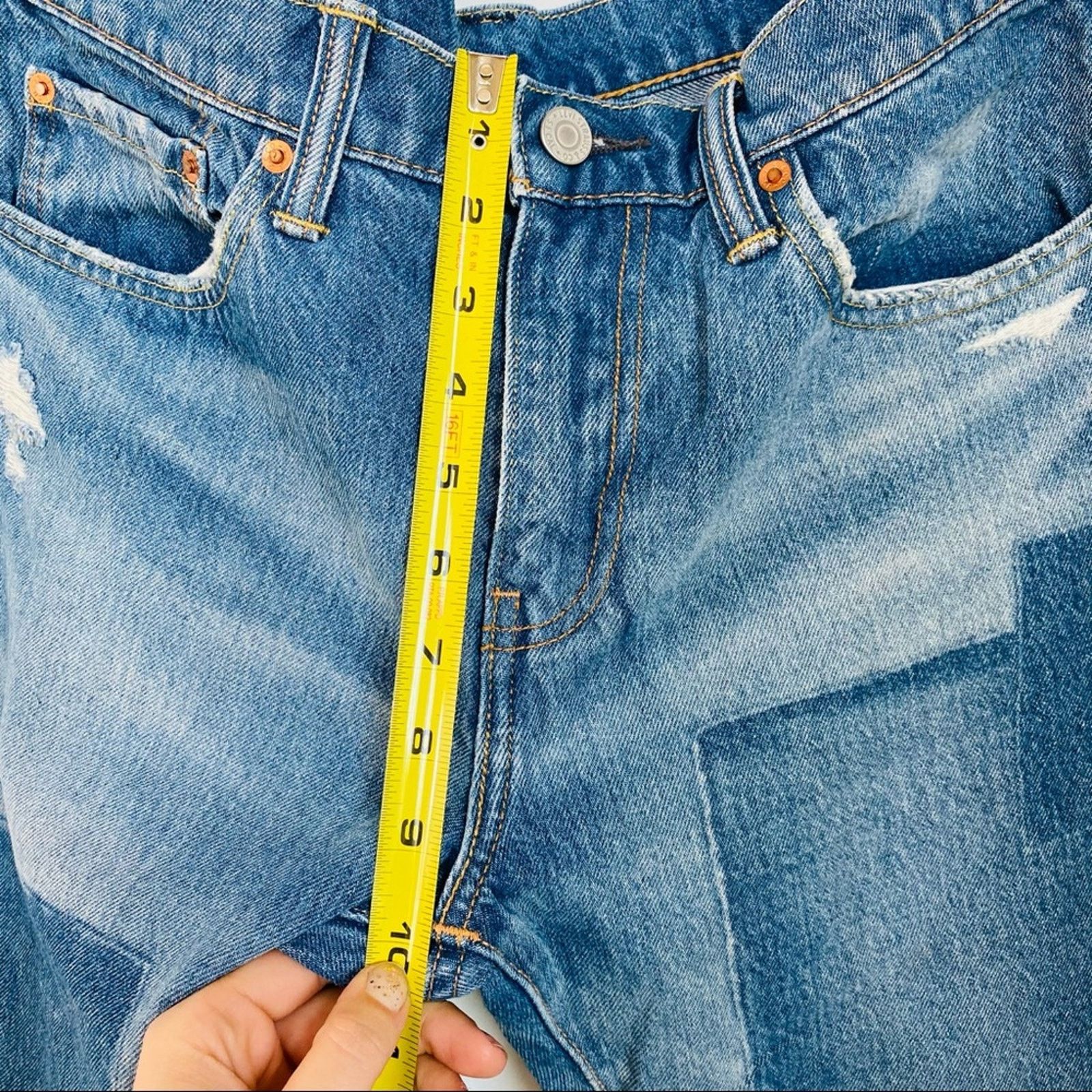 Levi's MENS LEVIS Vintage 32 x 30 Big E Blue Patchwork Denim Jeans Size US 32 / EU 48 - 4 Thumbnail