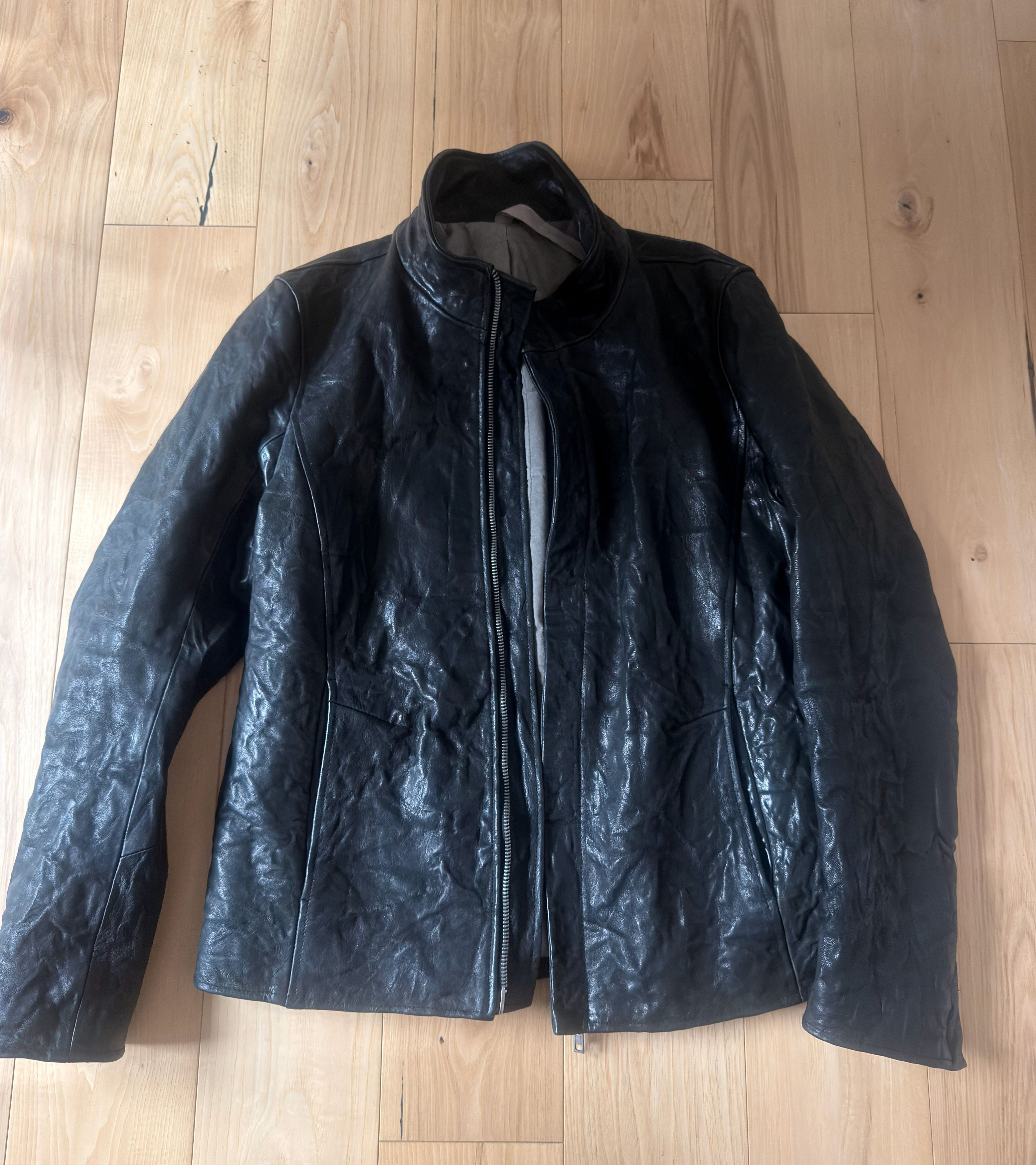 Poeme Bohemien Poeme Bohemien Black Leather Moto Jacket - Size 48 Size US M / EU 48-50 / 2 - 1 Thumbnail