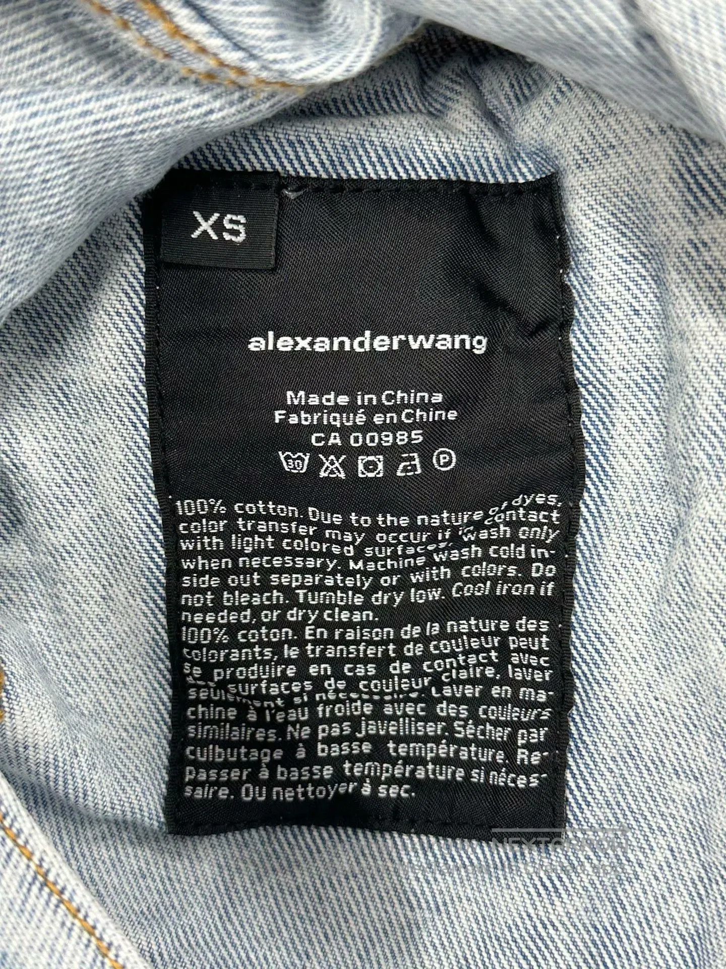 Alexander Wang Alexander Wang Blue Denim Jacket with Bullet Screen Print| Size US XS / EU 42 / 0 - 4 Thumbnail