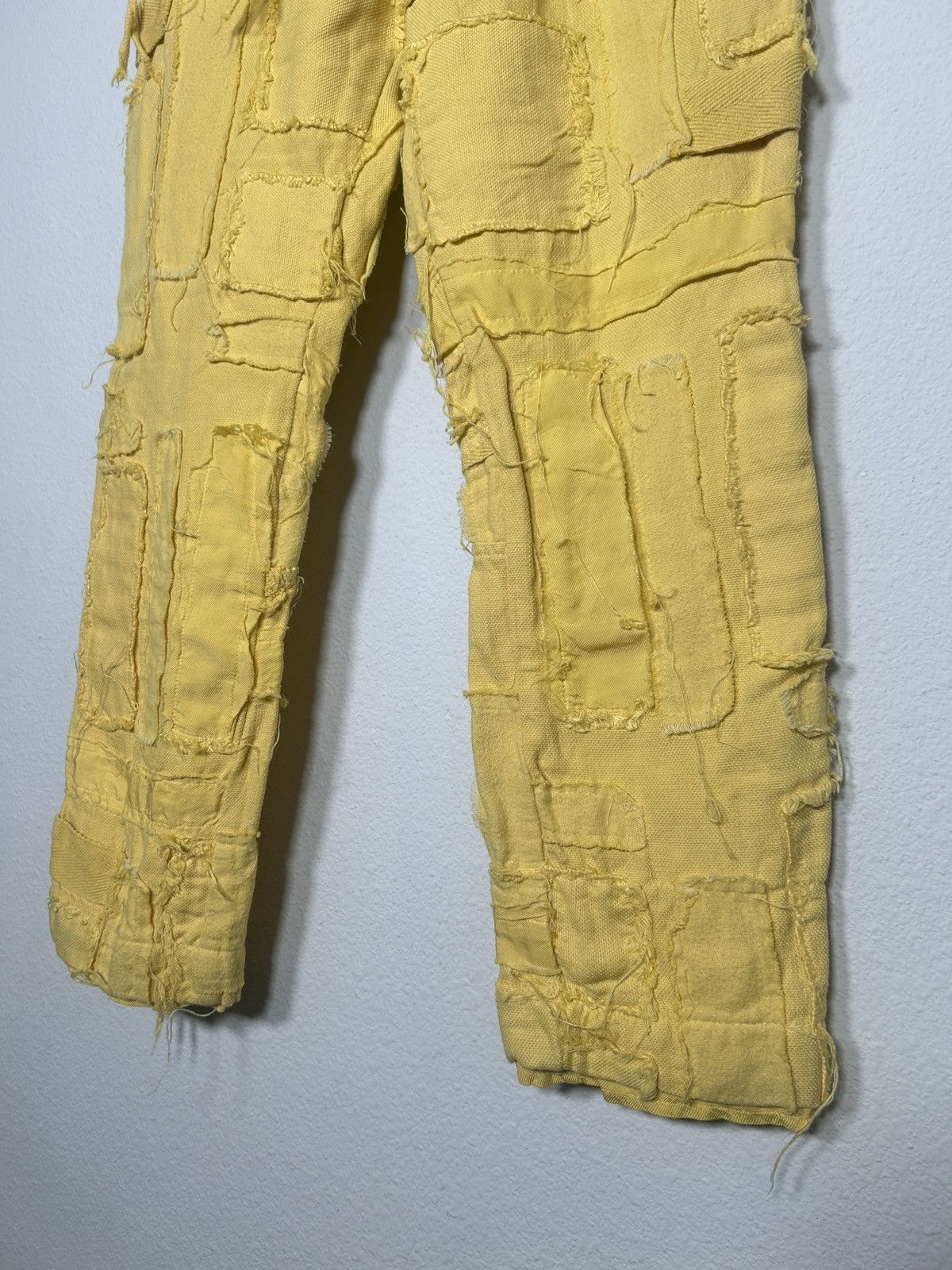 Haider Ackermann Patchwork linen silk Cropped pants Size US 32 / EU 48 - 2 Thumbnail