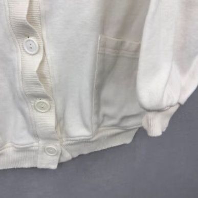 Vintage VINTAGE Frederick's of Hollywood Cardigan Womens M Ivory 1980s Glam Rock Size M / US 6-8 / IT 42-44 - 4 Thumbnail