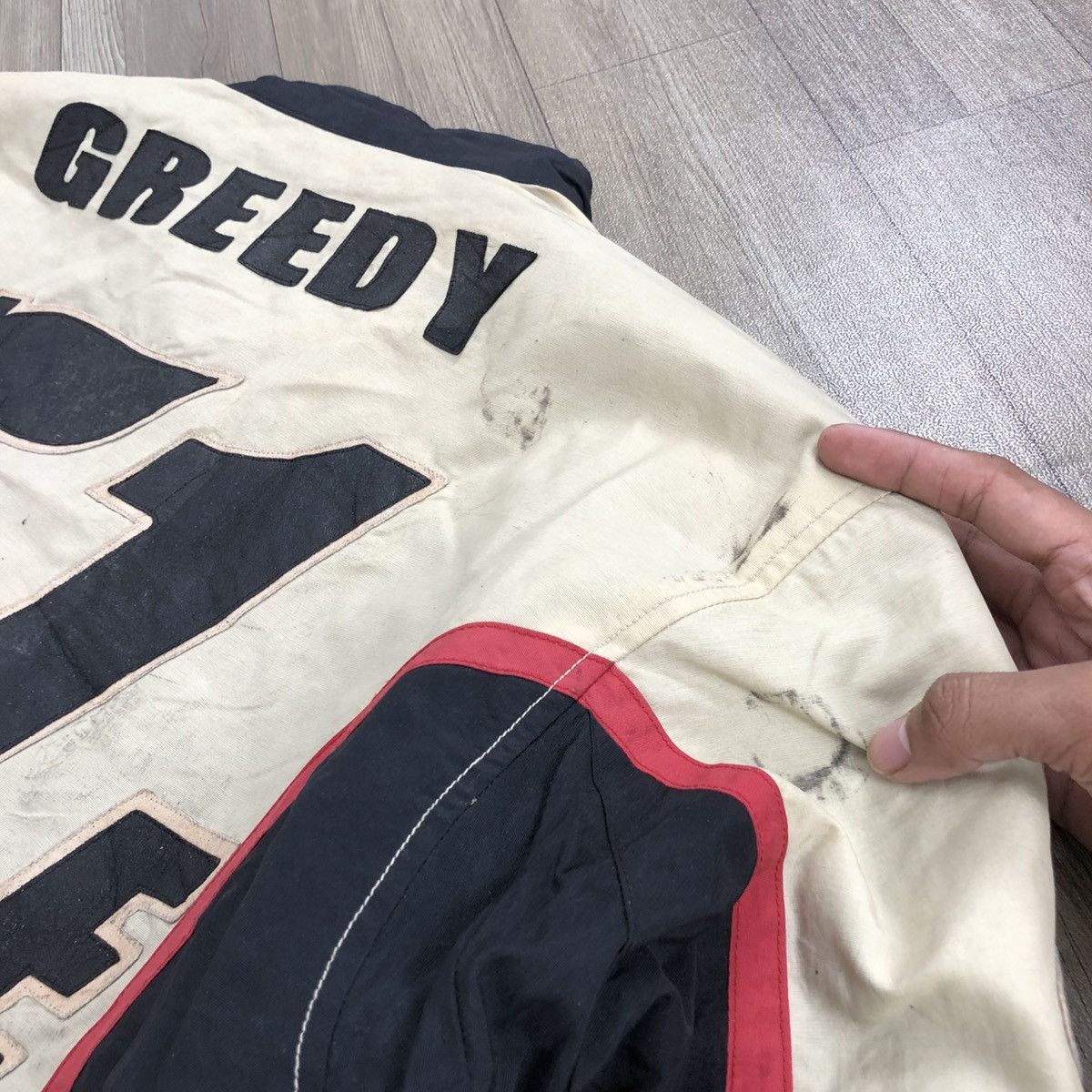 Vintage Vintage GREEDY 51 M.C.G Racing Motorcycle Bikers Jacket Size US L / EU 52-54 / 3 - 4 Thumbnail