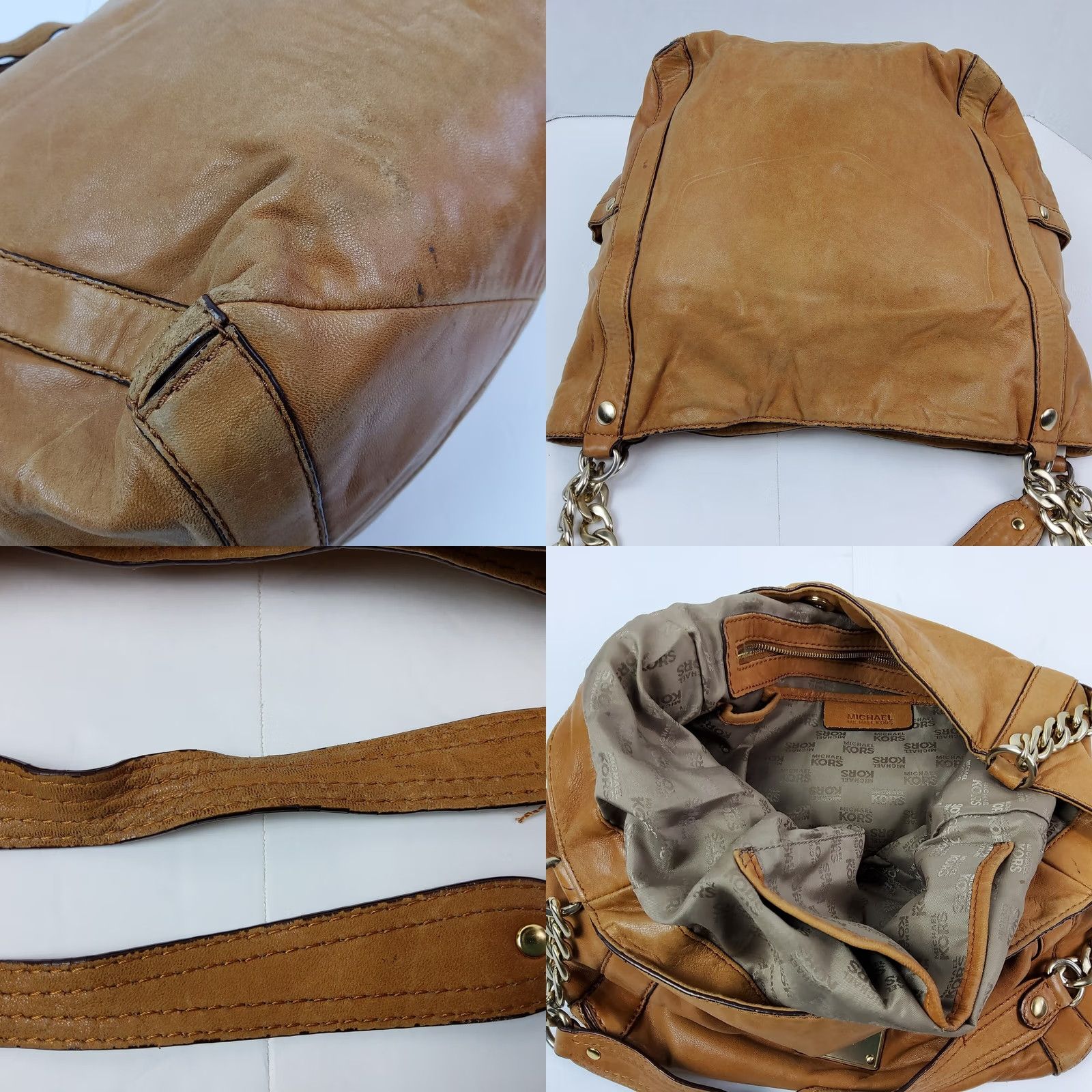 Michael Kors Michael Kors Shoulder Bag Leather Purse Women Large Brown Slouchy Exterior Leather Size ONE SIZE - 9 Thumbnail