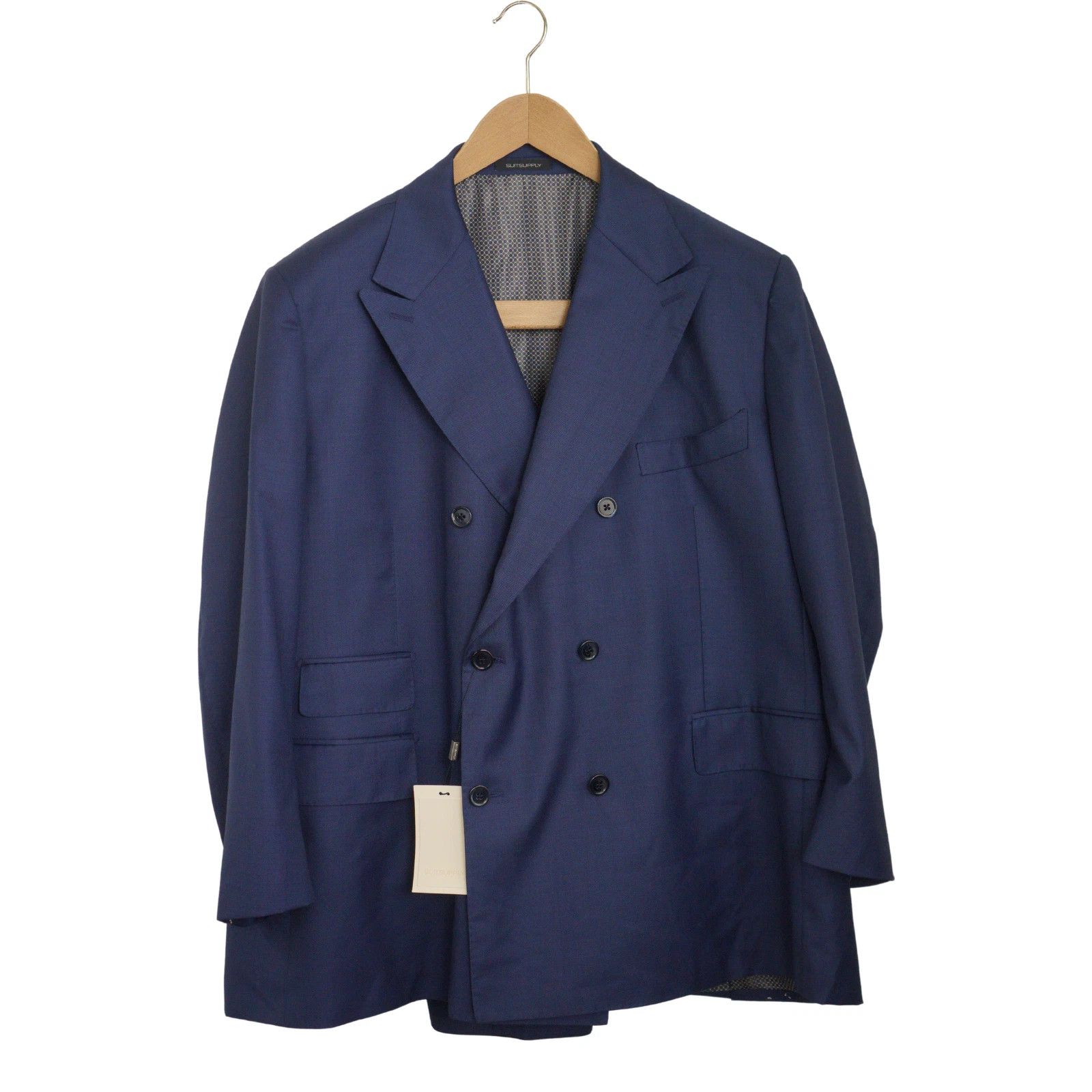 Suitsupply Men Suitsupply Suit La Spalla Double Breasted Peak US56S Size 54L - 1 Thumbnail
