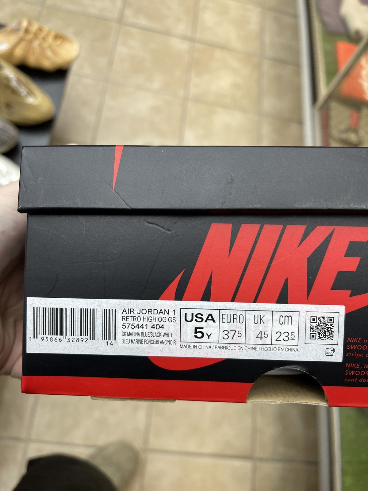 Jordan Brand Size 5y - Jordan 1 High Dark Marina Blue Very Clean Size US 5 / EU 37 - 10 Thumbnail