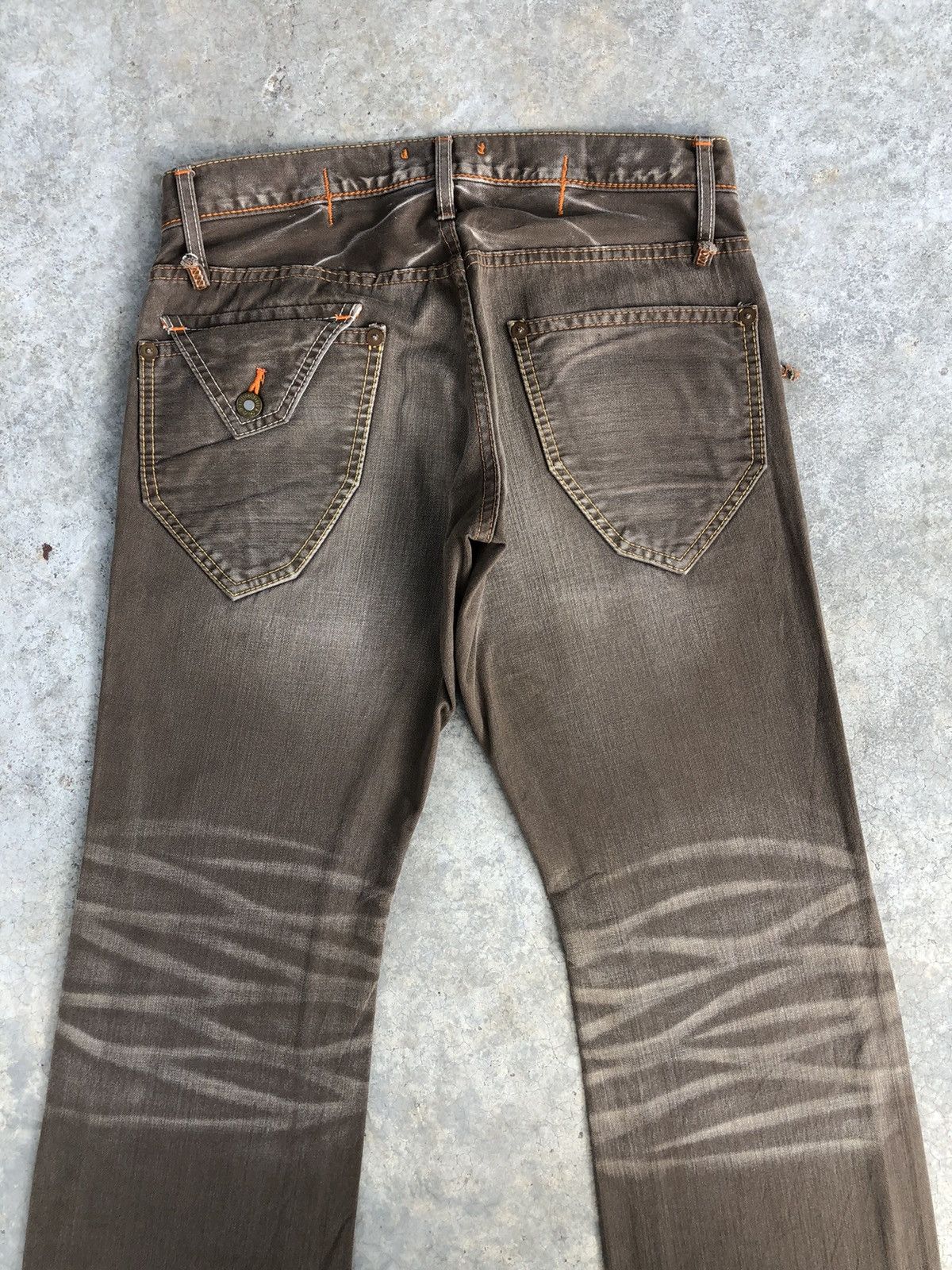 Japanese Brand Y2K BW Flare Jeans Distressed Jeans Size US 30 / EU 46 - 8 Thumbnail