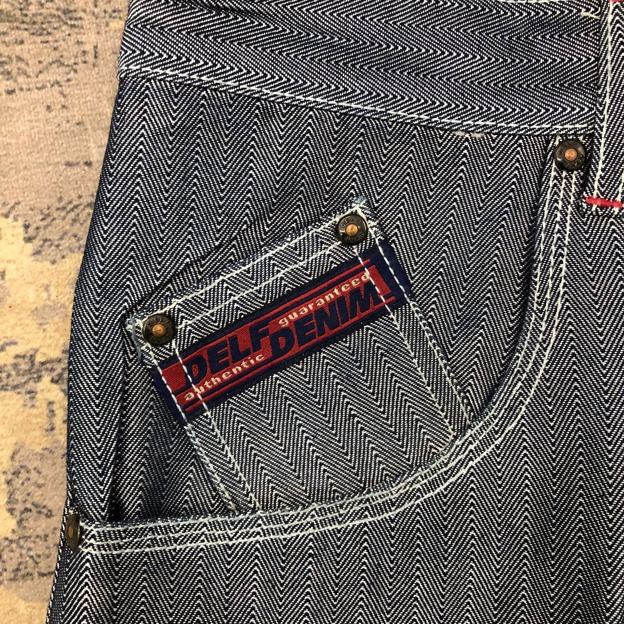 Japanese Brand P855. DELF DENIM HERRINGBONE JEANS Size US 34 / EU 50 - 4 Thumbnail