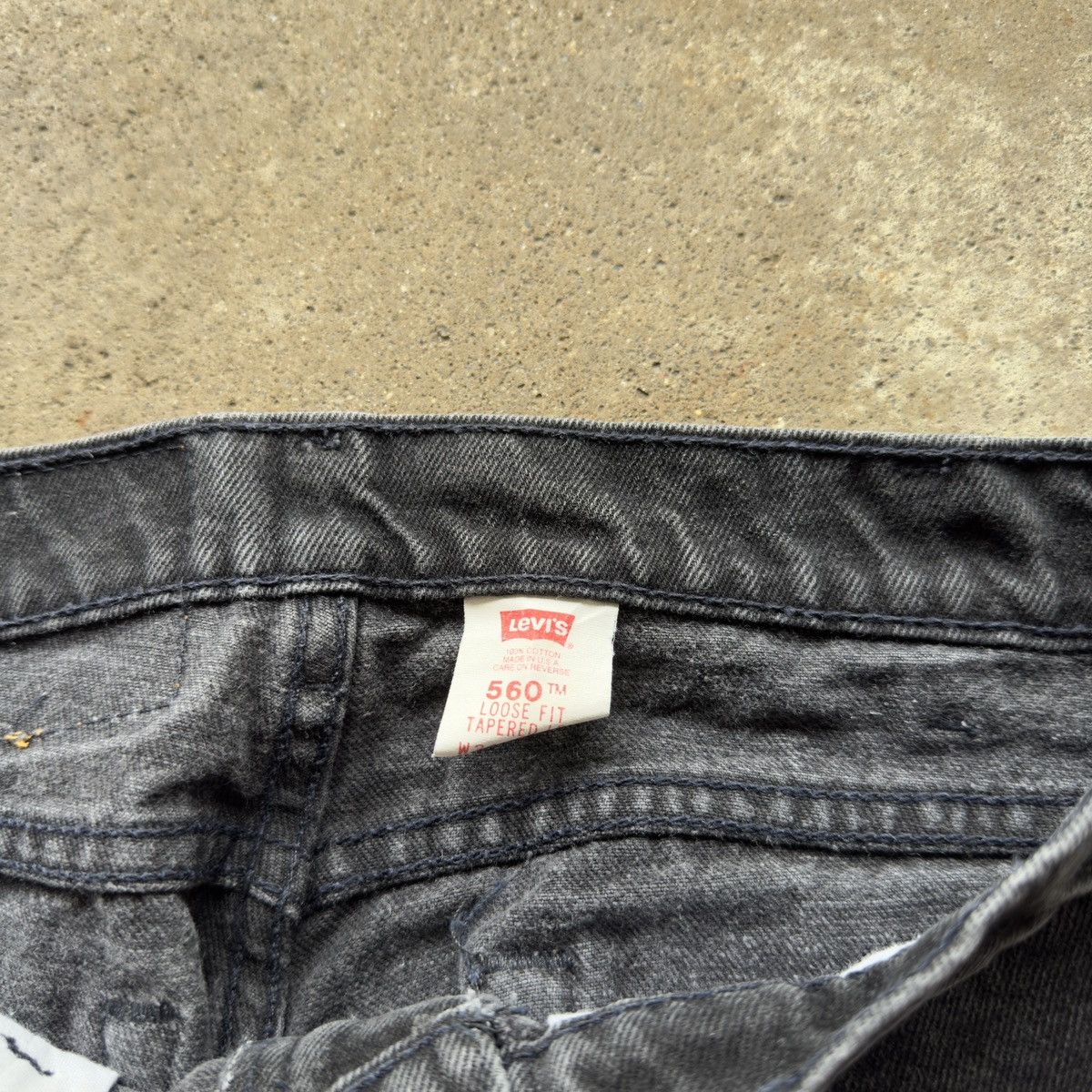 Levi's 90s Levi's 560 Faded Black Jeans ERD Grunge Chrome Size US 31 - 5 Thumbnail