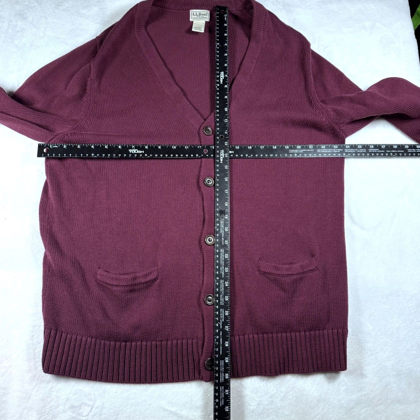 Vintage VINTAGE L.L.Bean Cardigan Sweater Womens XL Purple Button Front Pockets Size XL / US 12-14 / IT 48-50 - 5 Thumbnail