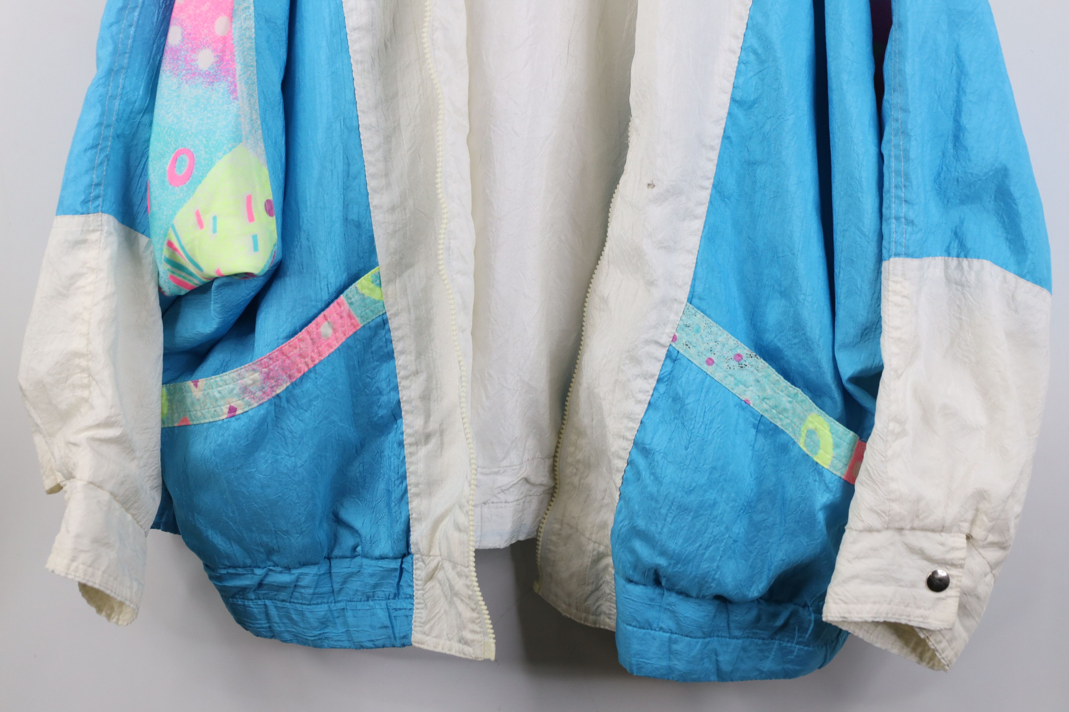 Vintage AS IS Vintage 90s Streetwear Reversible Windbreaker Jacket Size 3XL / US 20-22 - 3 Thumbnail